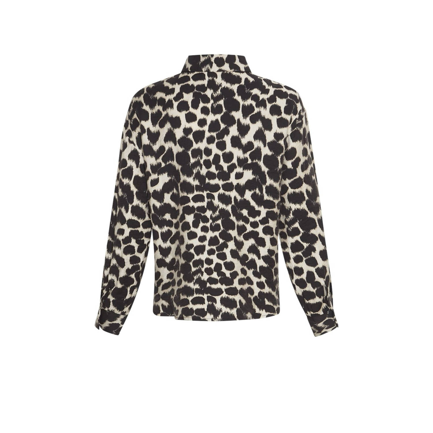 MSCH Copenhagen blouse met panterprint zwart beige