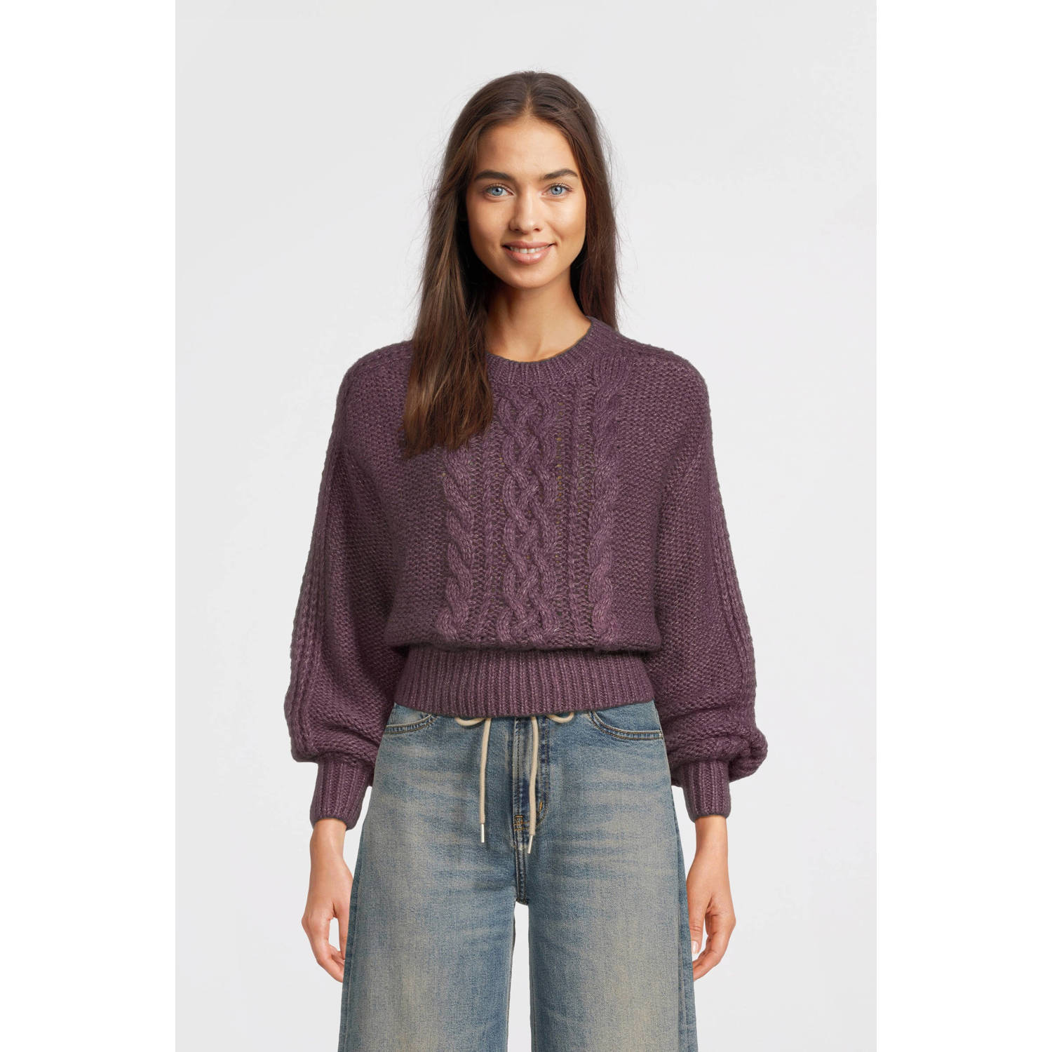 Moss copenhagen Heidi Pullover Upgrade Stijlvolle Moderne Vrouw Purple Dames