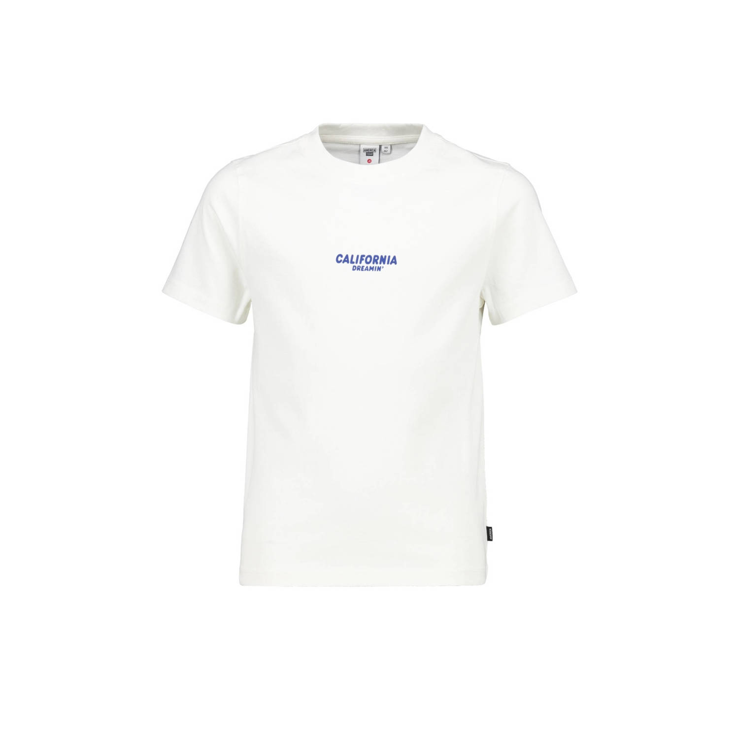 America Today T-shirt met backprint wit blauw Jongens Katoen Ronde hals 134 140