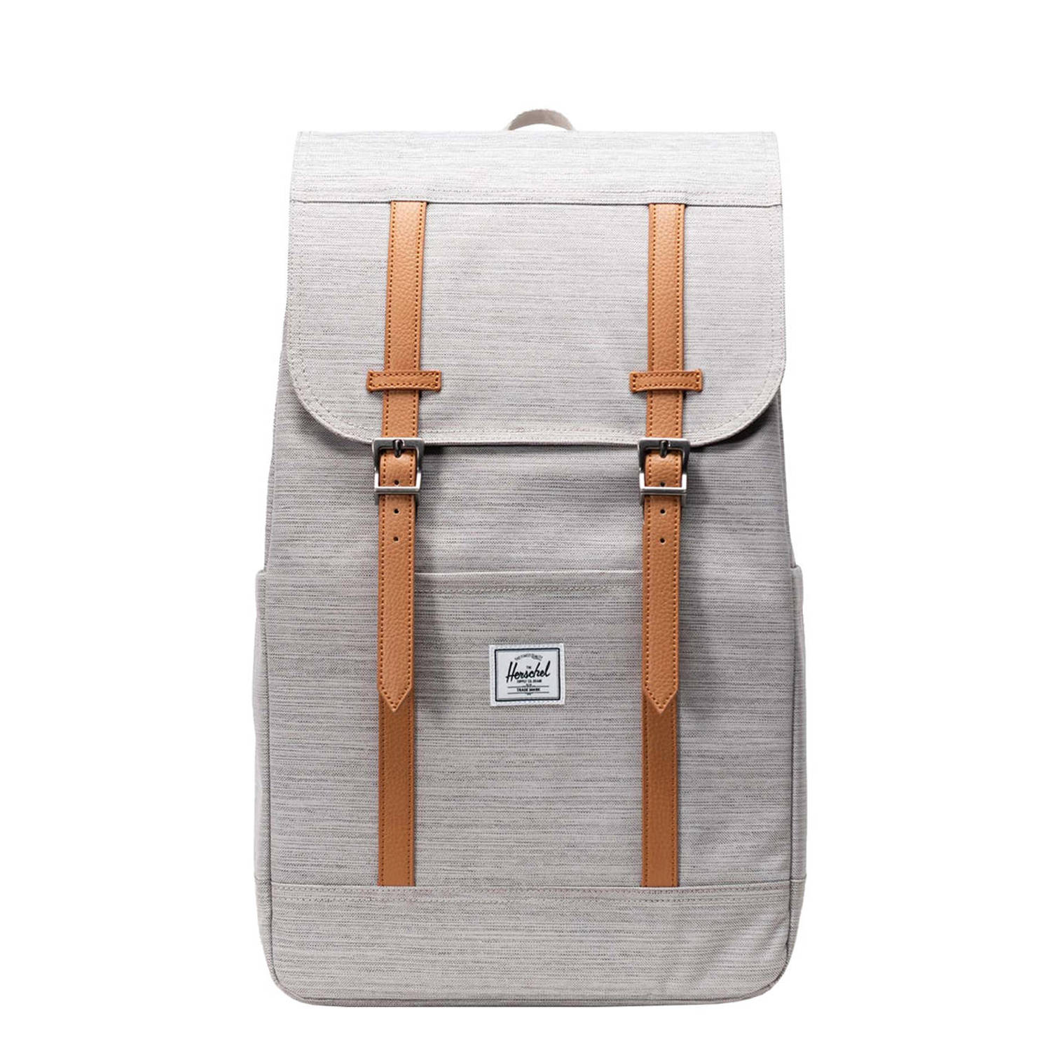 Herschel Lichtgrijze Crosshatch Rugzak met Laptopvak Gray Unisex