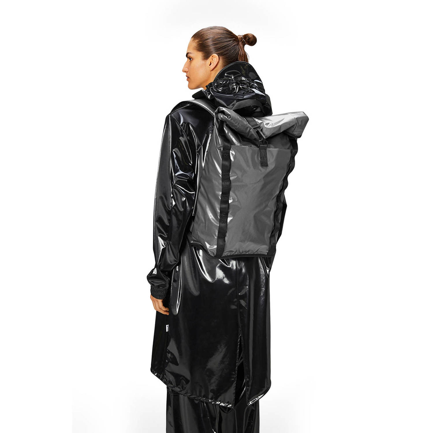 Rains rugzak Sibu Rolltop W3 grijs