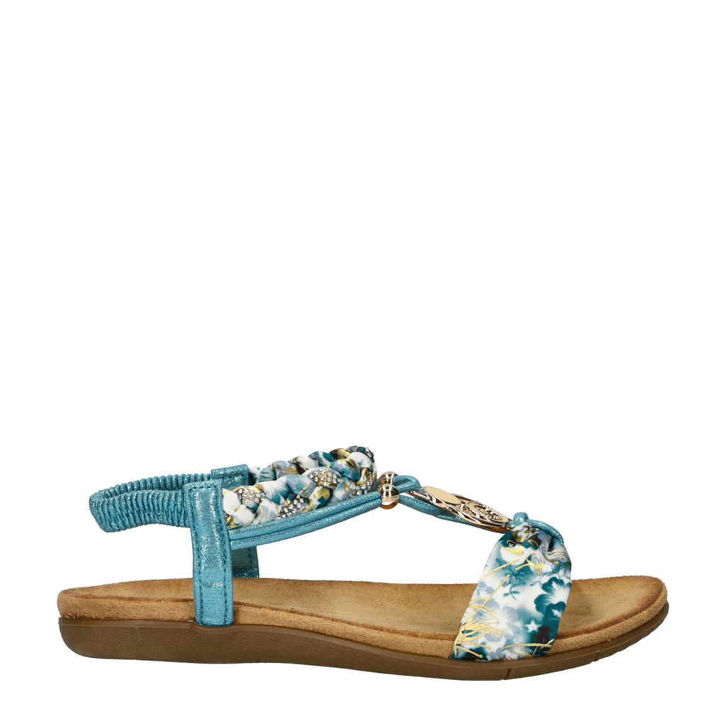 Blauwe dames Dolcis sandalen van imitatieleer