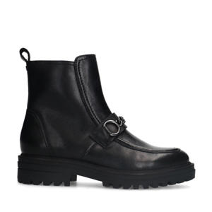   leren enkelboots zwart