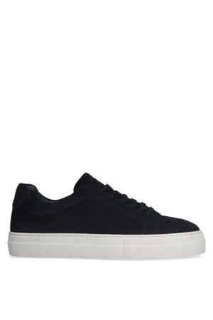 suède sneakers donkerblauw