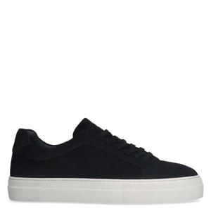 suède sneakers donkerblauw
