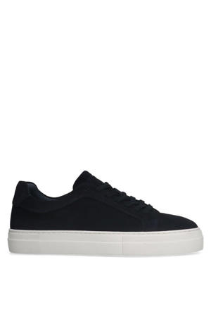 suède sneakers donkerblauw