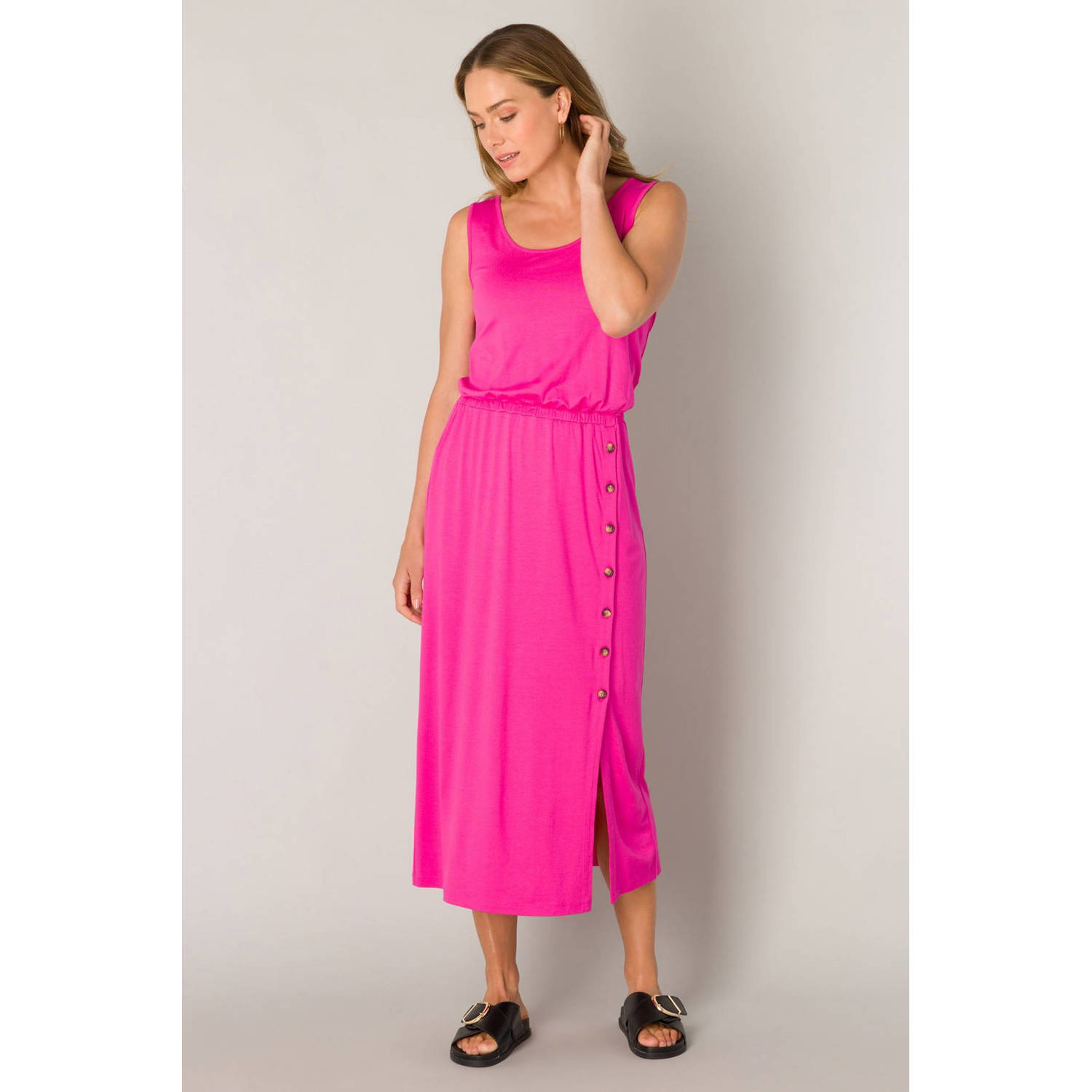 ES&SY midi jurk roze