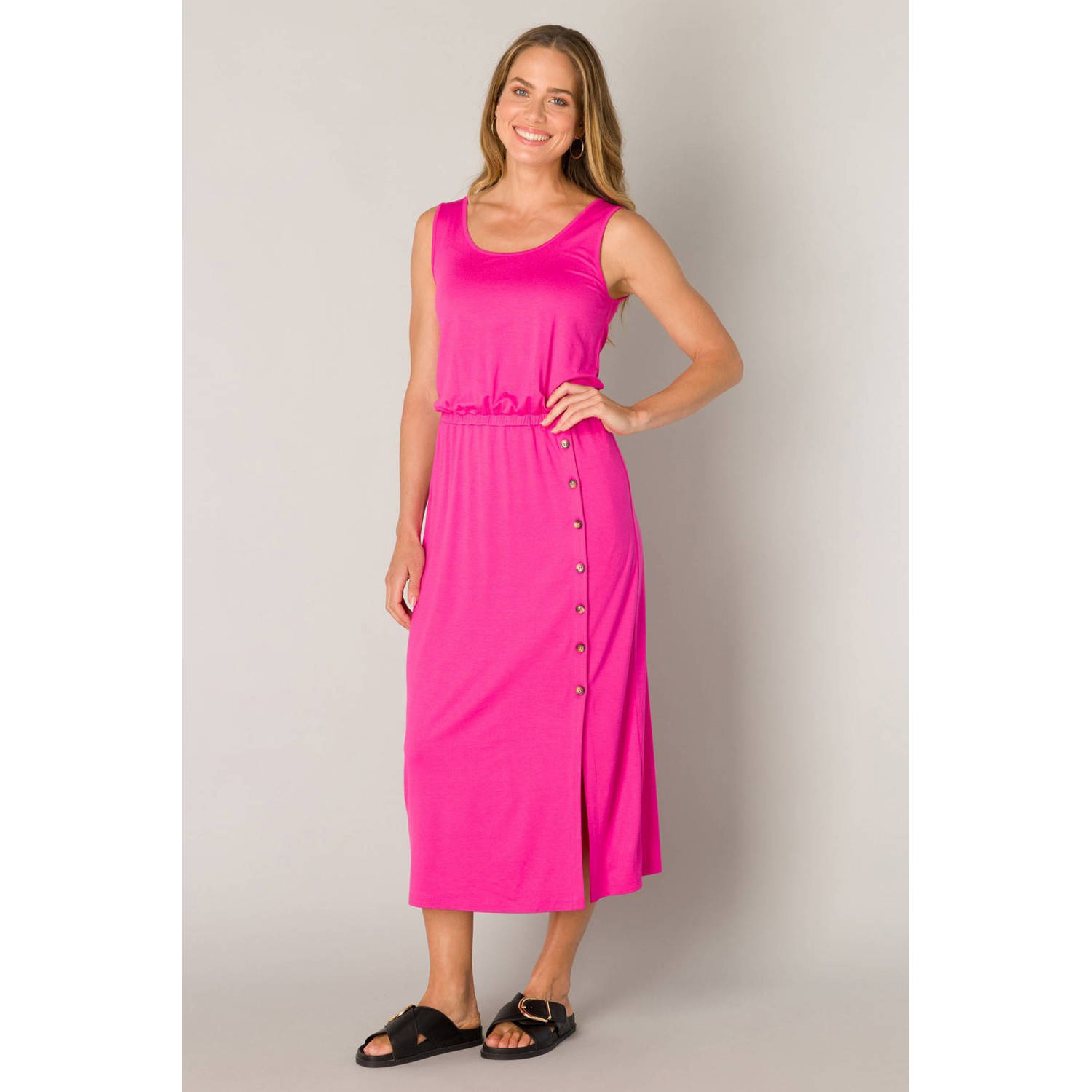 ES&SY midi jurk roze