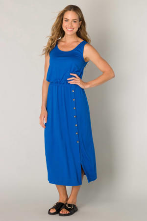 midi jurk blauw