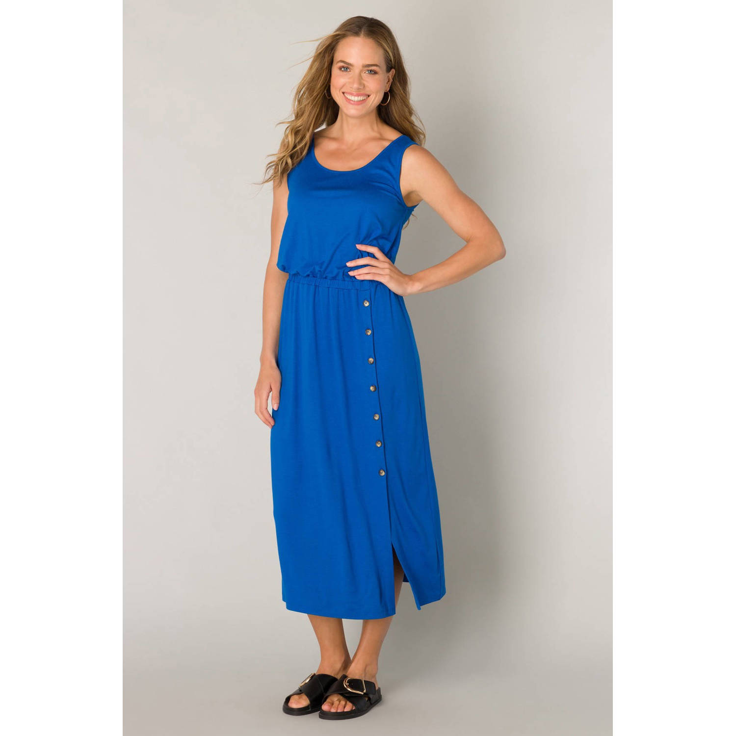 ES&SY midi jurk blauw