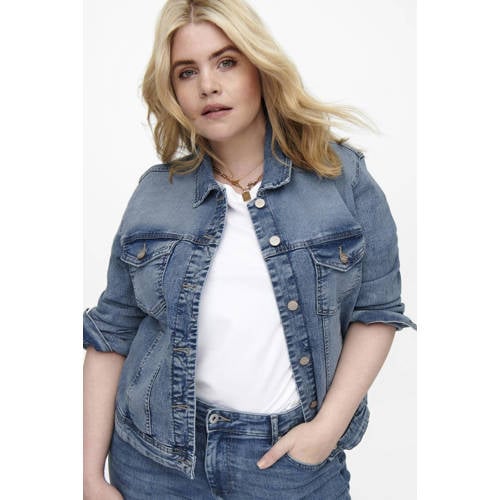ONLY CARMAKOMA spijkerjasje medium blue denim afbeelding