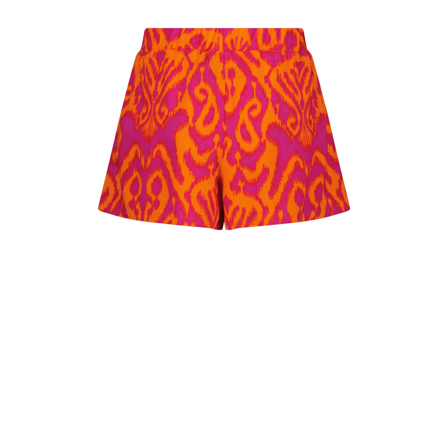 Raizzed regular fit casual short Natas met all over print fuchsia oranje