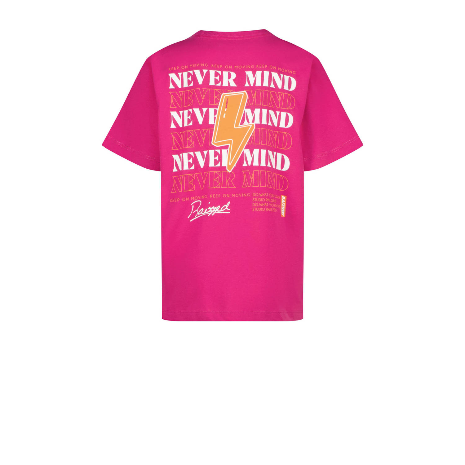 Raizzed T-shirt Safia met backprint fuchsia