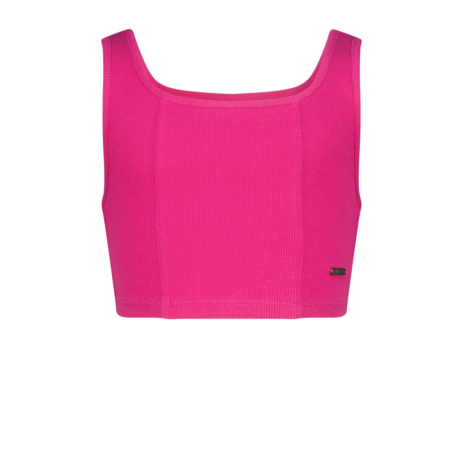 Raizzed top Jula fuchsia Roze Meisjes Stretchkatoen Ronde hals Effen 152