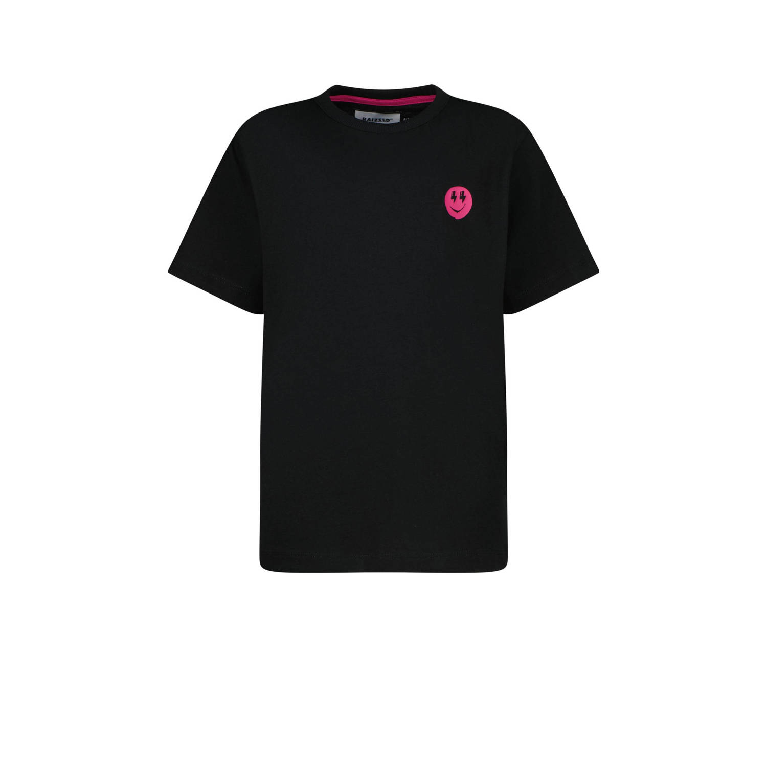Raizzed T-shirt Safia met backprint zwart Meisjes Katoen Ronde hals Backprint 176