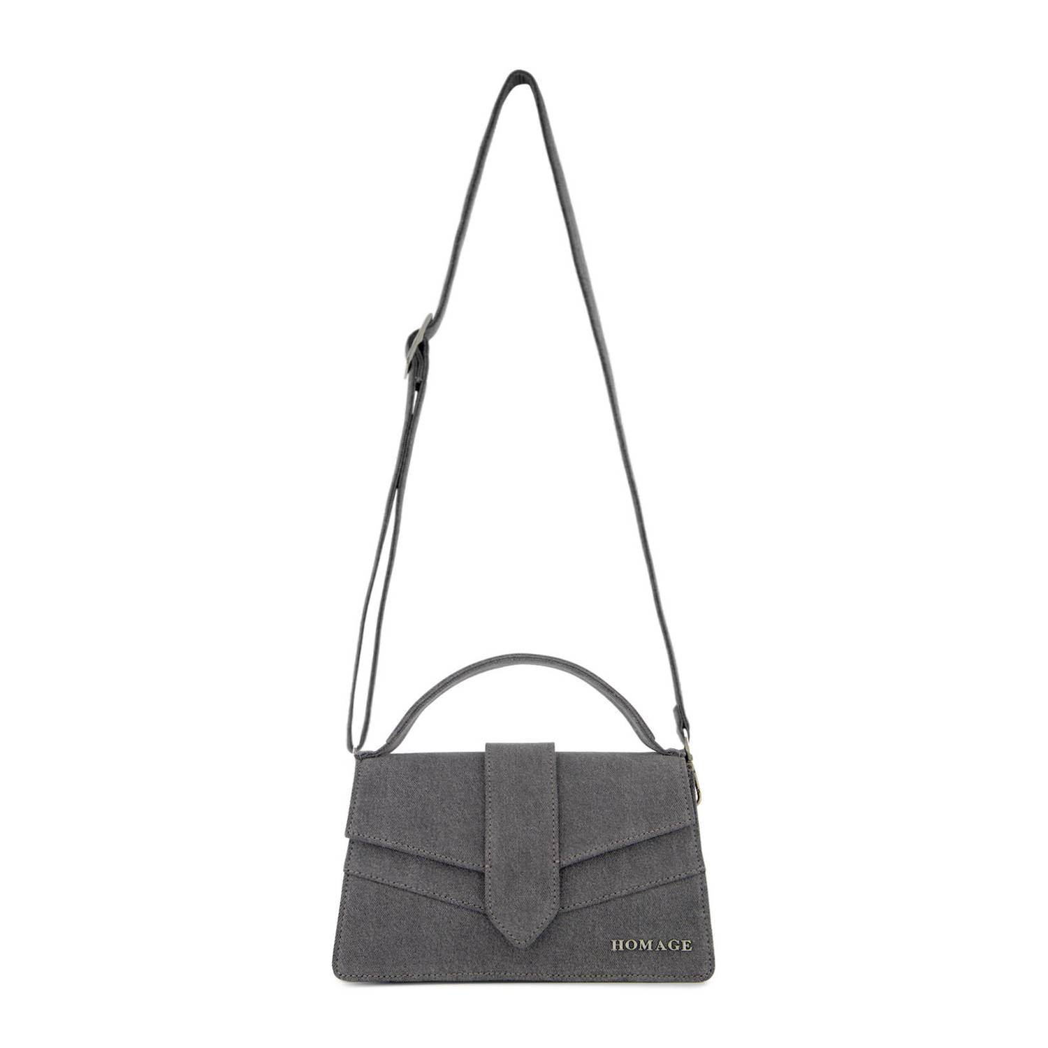Homage to Denim crossbody tas Gigi Midi grijs