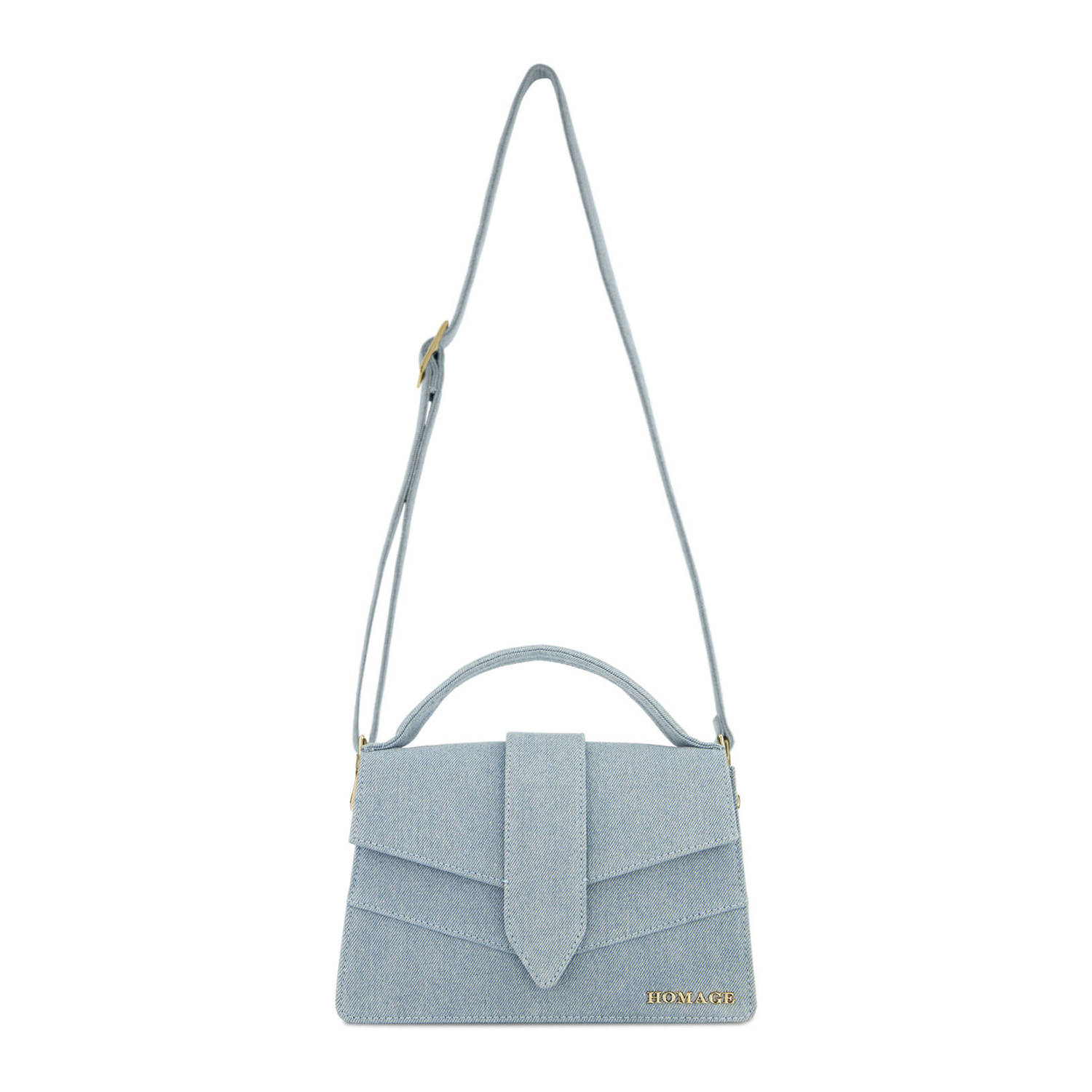 Homage to Denim crossbody tas Gigi Midi blauw