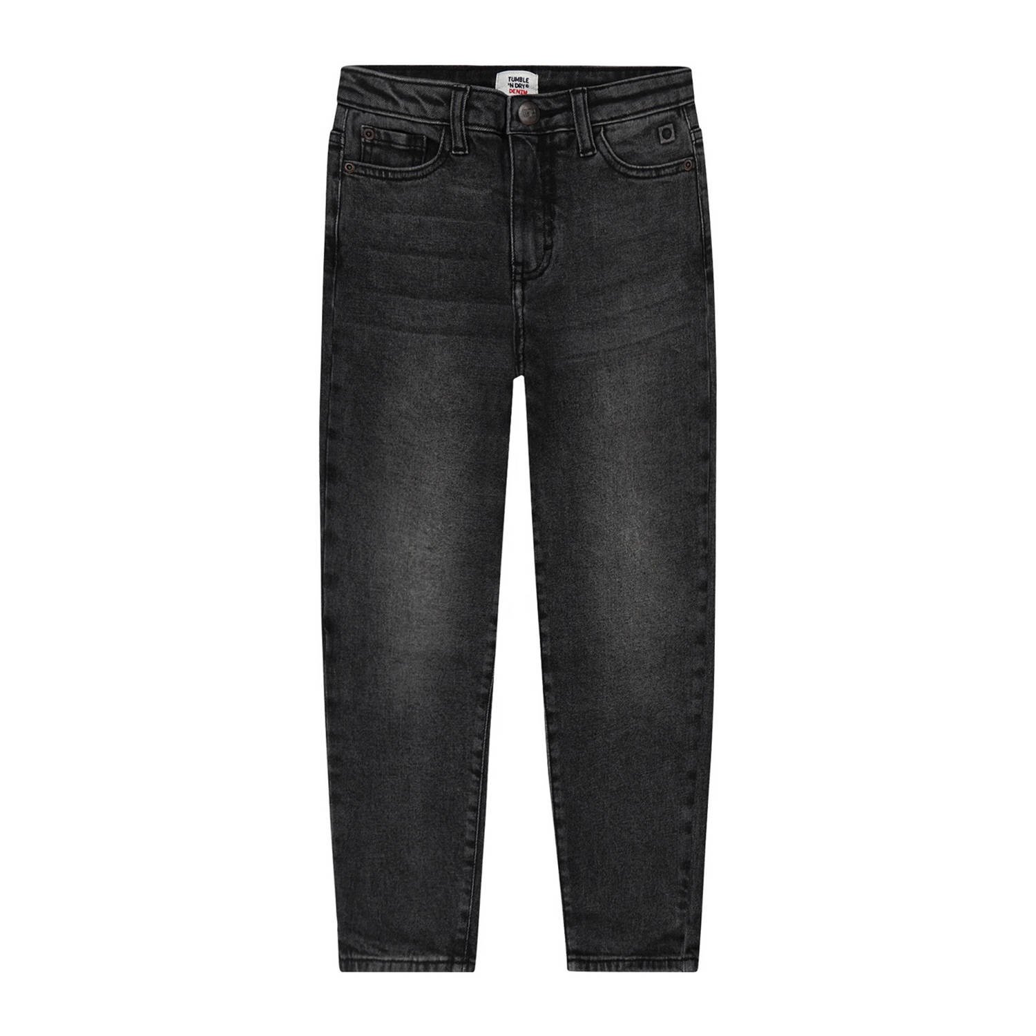 Tumble 'n Dry mom jeans Jet slouchy zwart Meisjes Katoen Effen 104