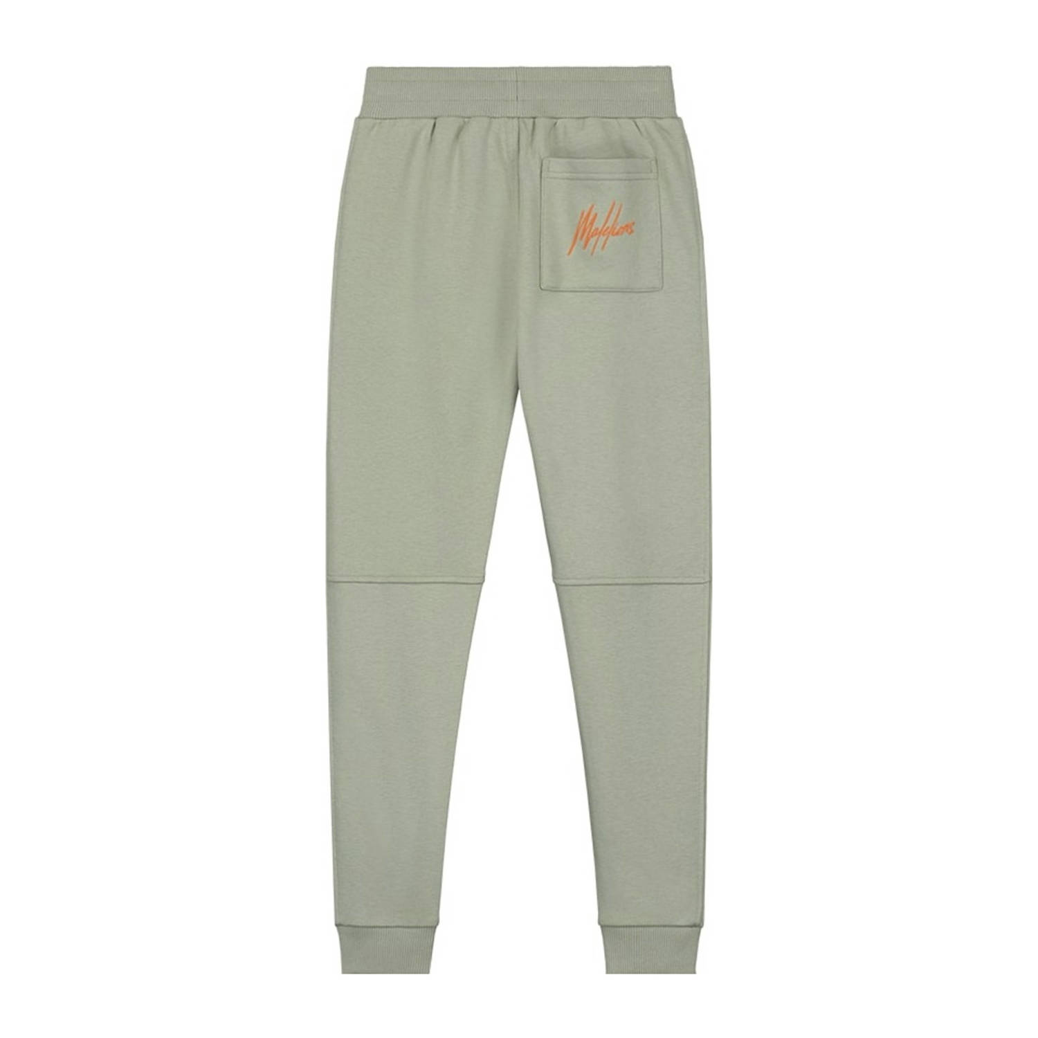 Malelions joggingbroek Striped Signature saliegroen oranje