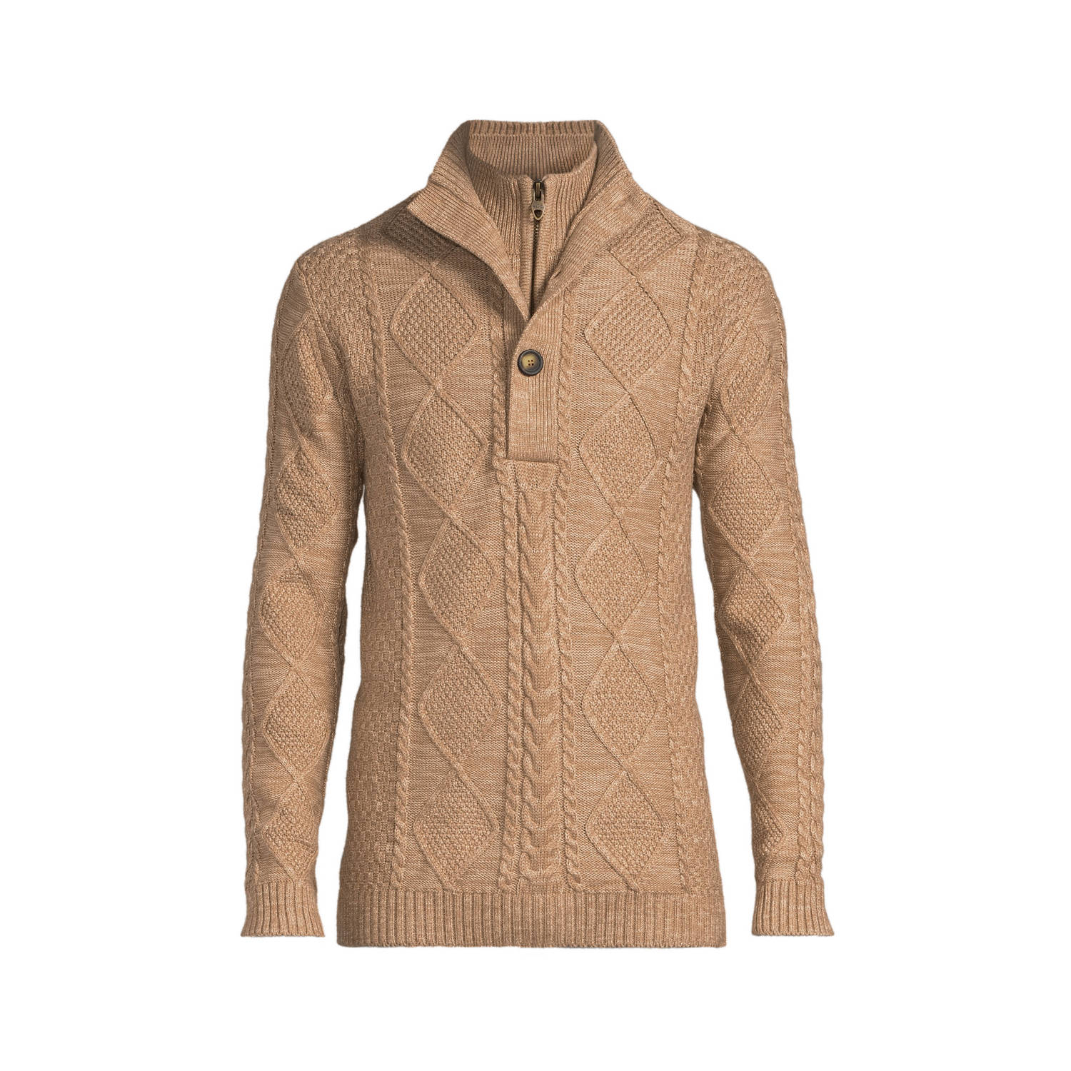 Cars Gebreid Knopen Khaki Beige Freewear Beige Heren