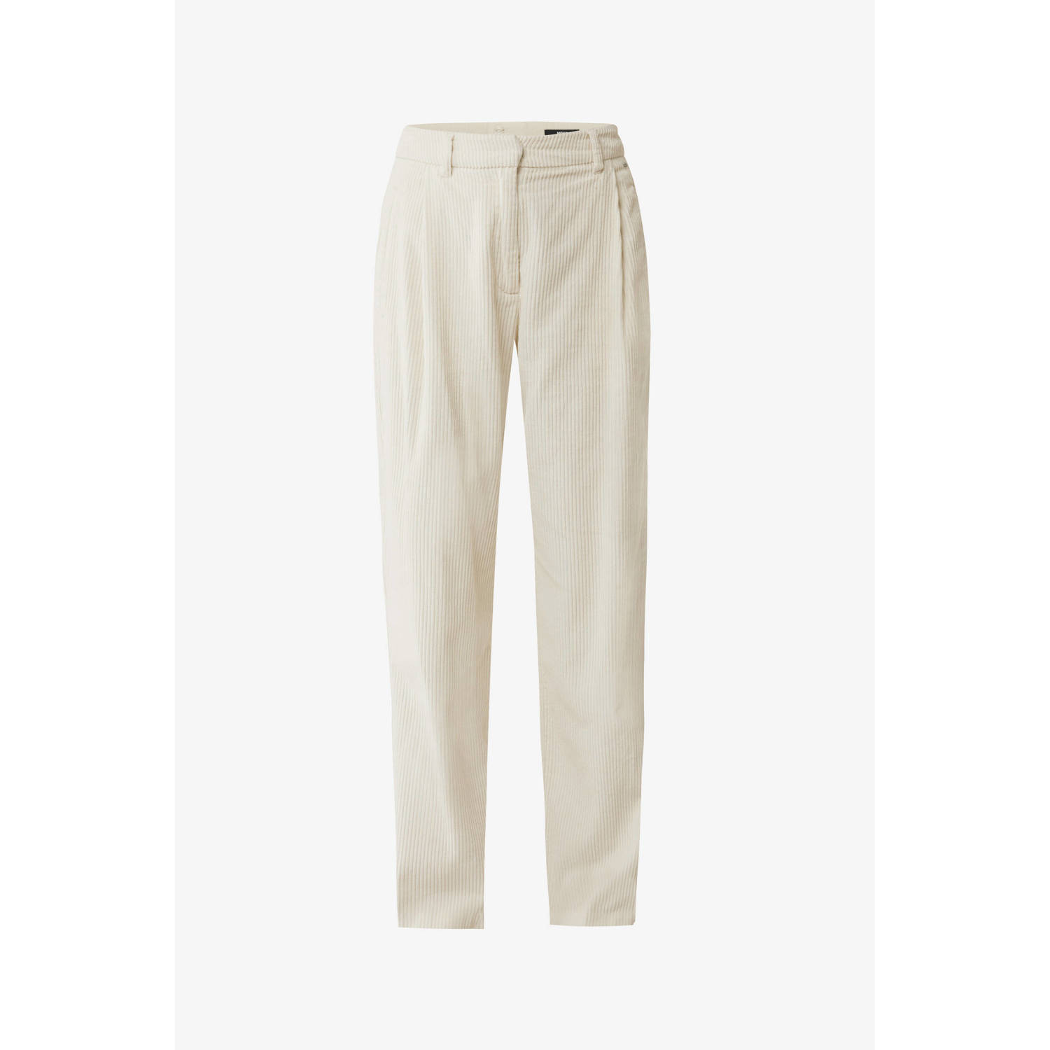 Mexx wide leg broek Corduroy wide leg trousers ecru