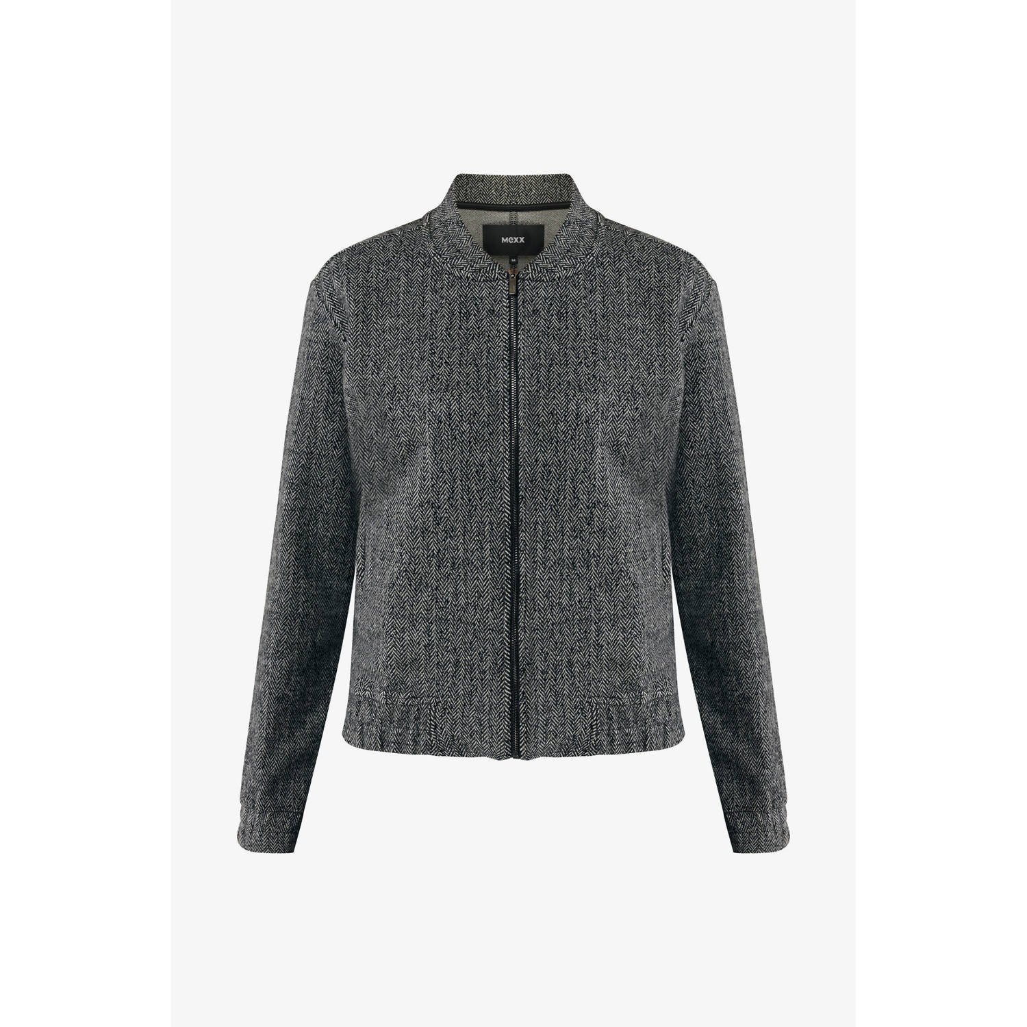 Mexx jasje Herringbone jacket zwart