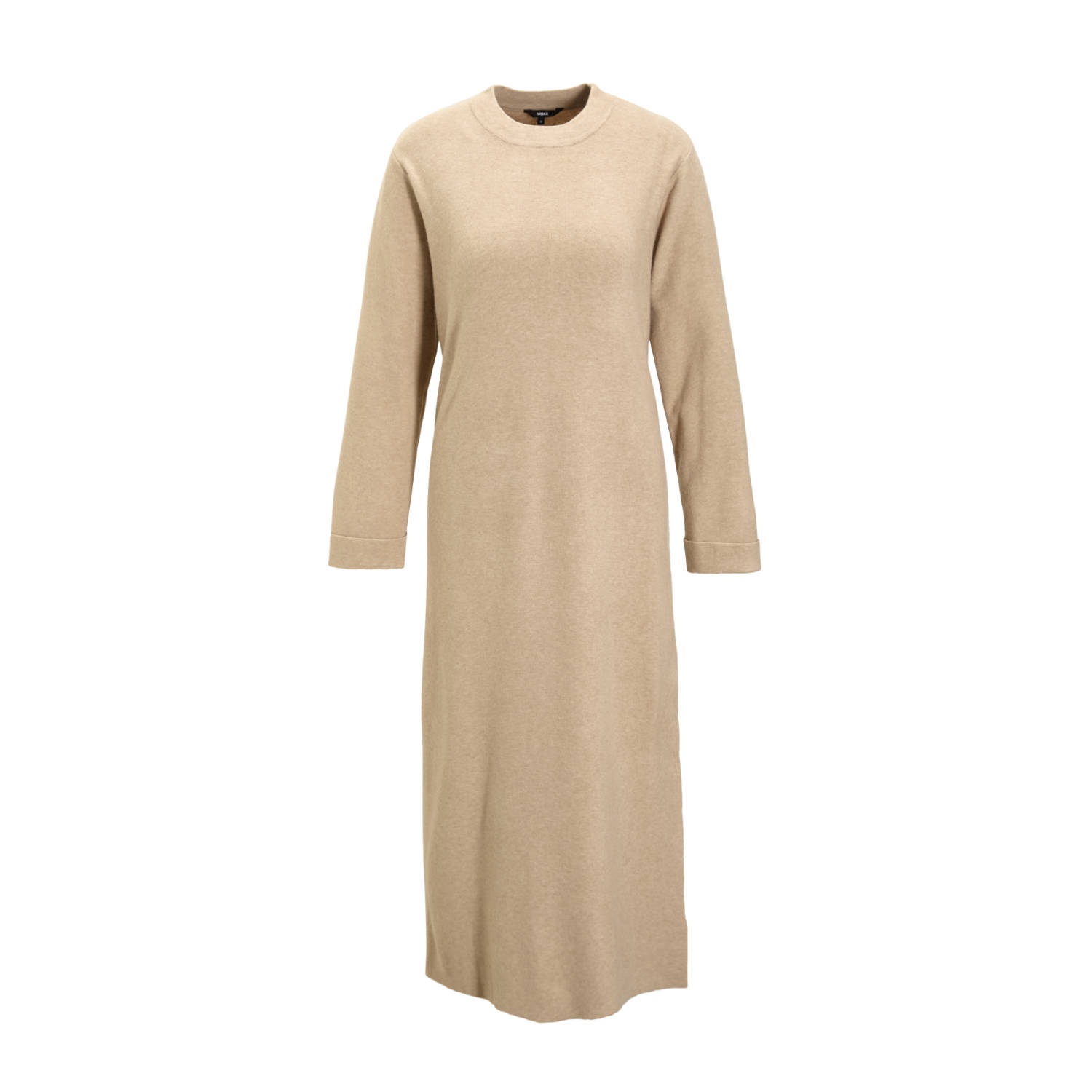 Mexx maxi jurk Knit dress with split beige