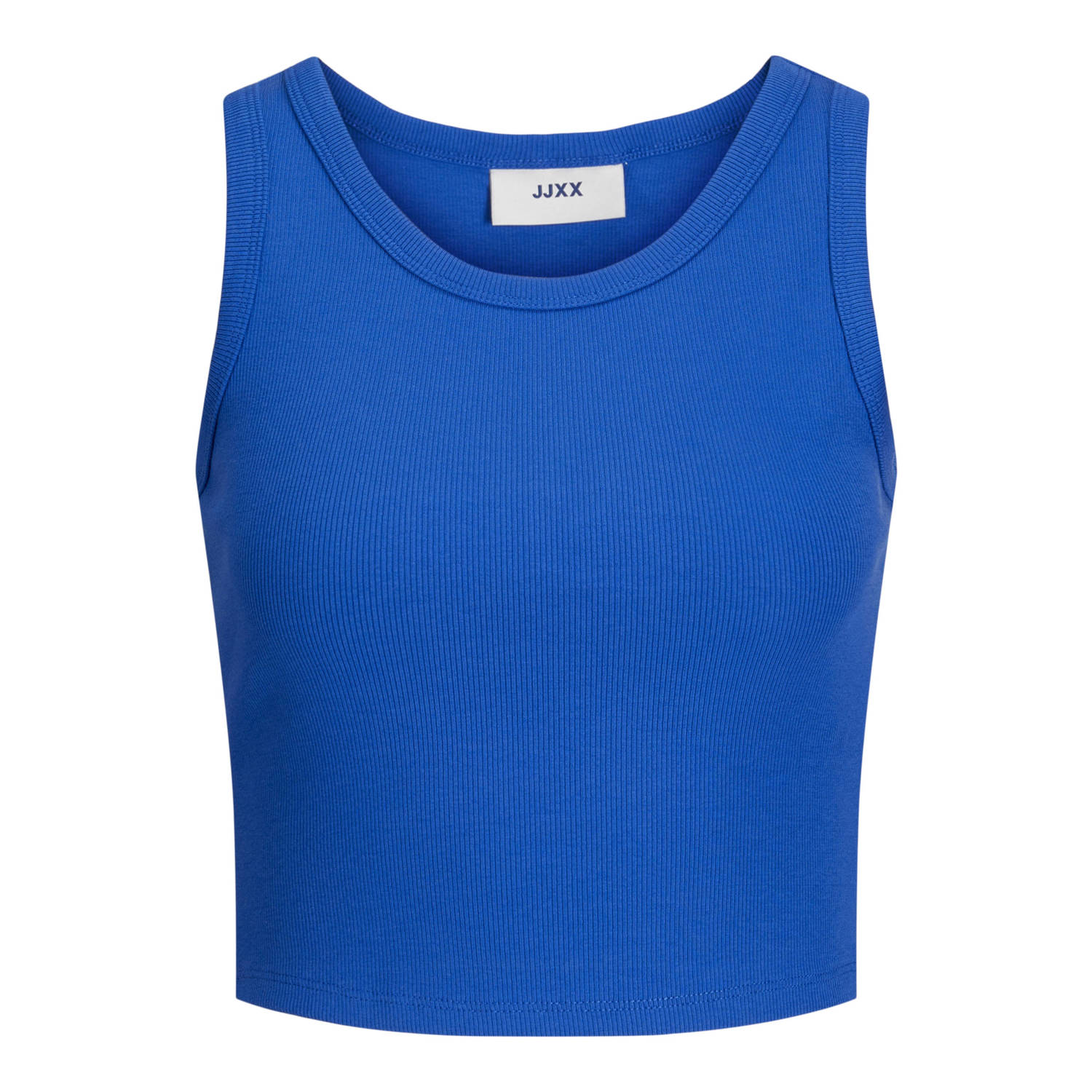 JJXX ribgebreide crop top JXFALLON blauw