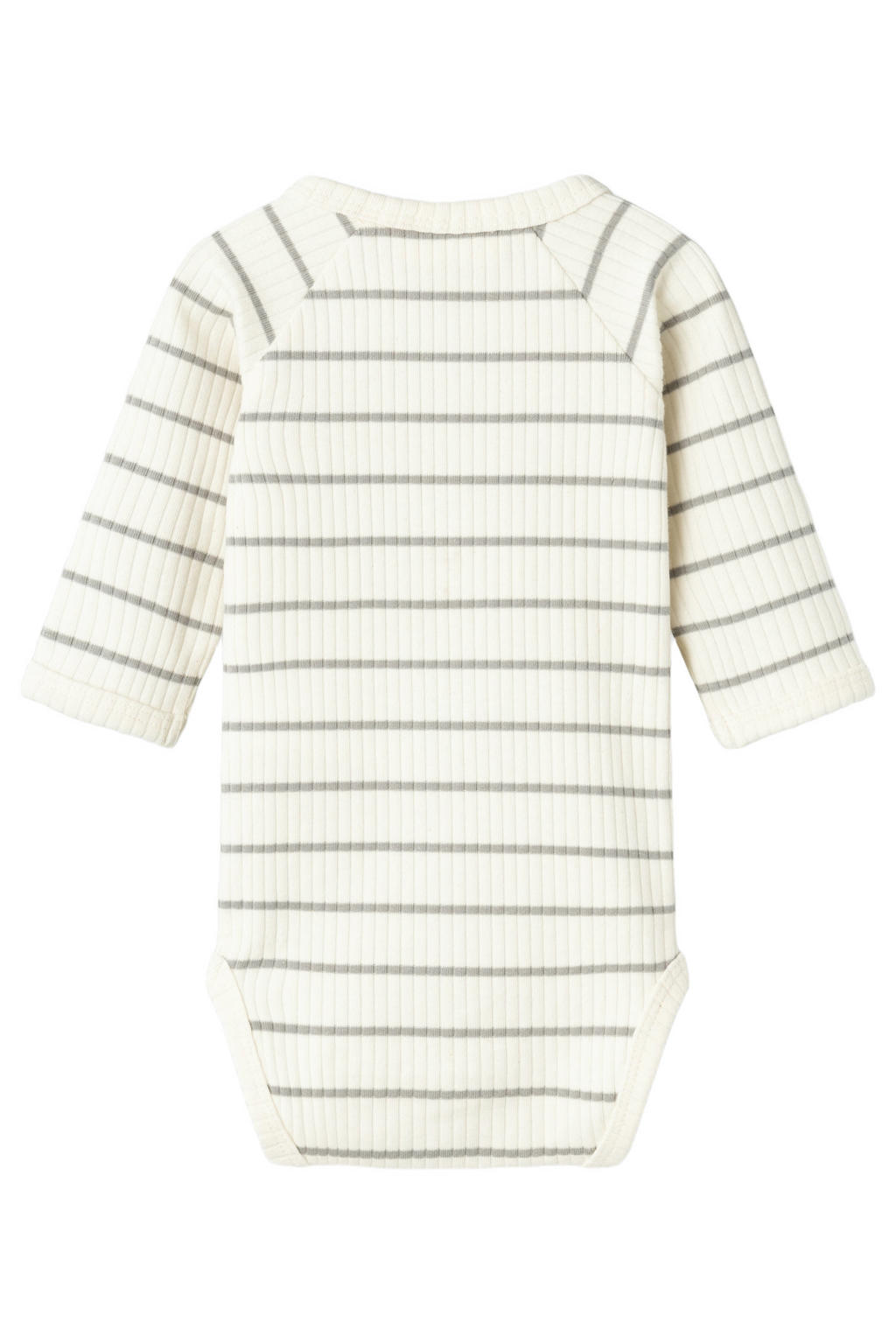 LIL' ATELIER BABY gestreepte romper NBMKAIL ecru/grijs