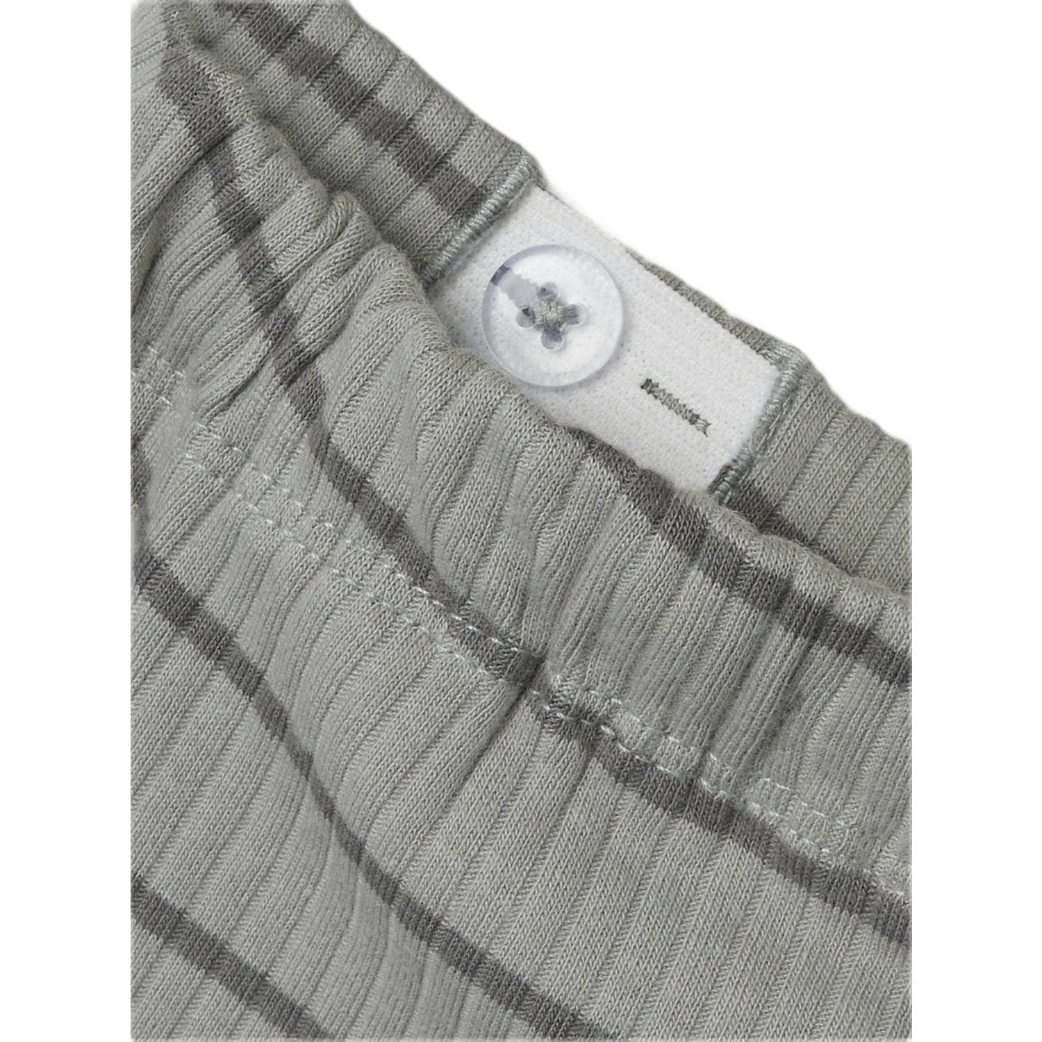 LIL' ATELIER BABY gestreepte broek NBMKAIL grijs