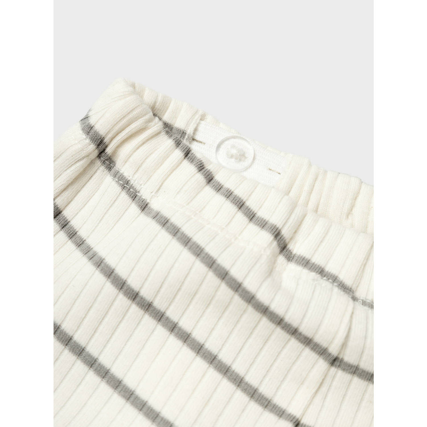 LIL' ATELIER BABY gestreepte broek NBMKAIL offwhite grijs