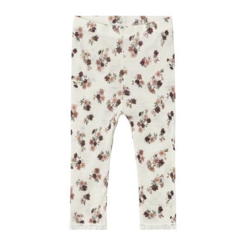 NAME IT BABY wollen baby legging NBFWANG offwhite/oudroze afbeelding