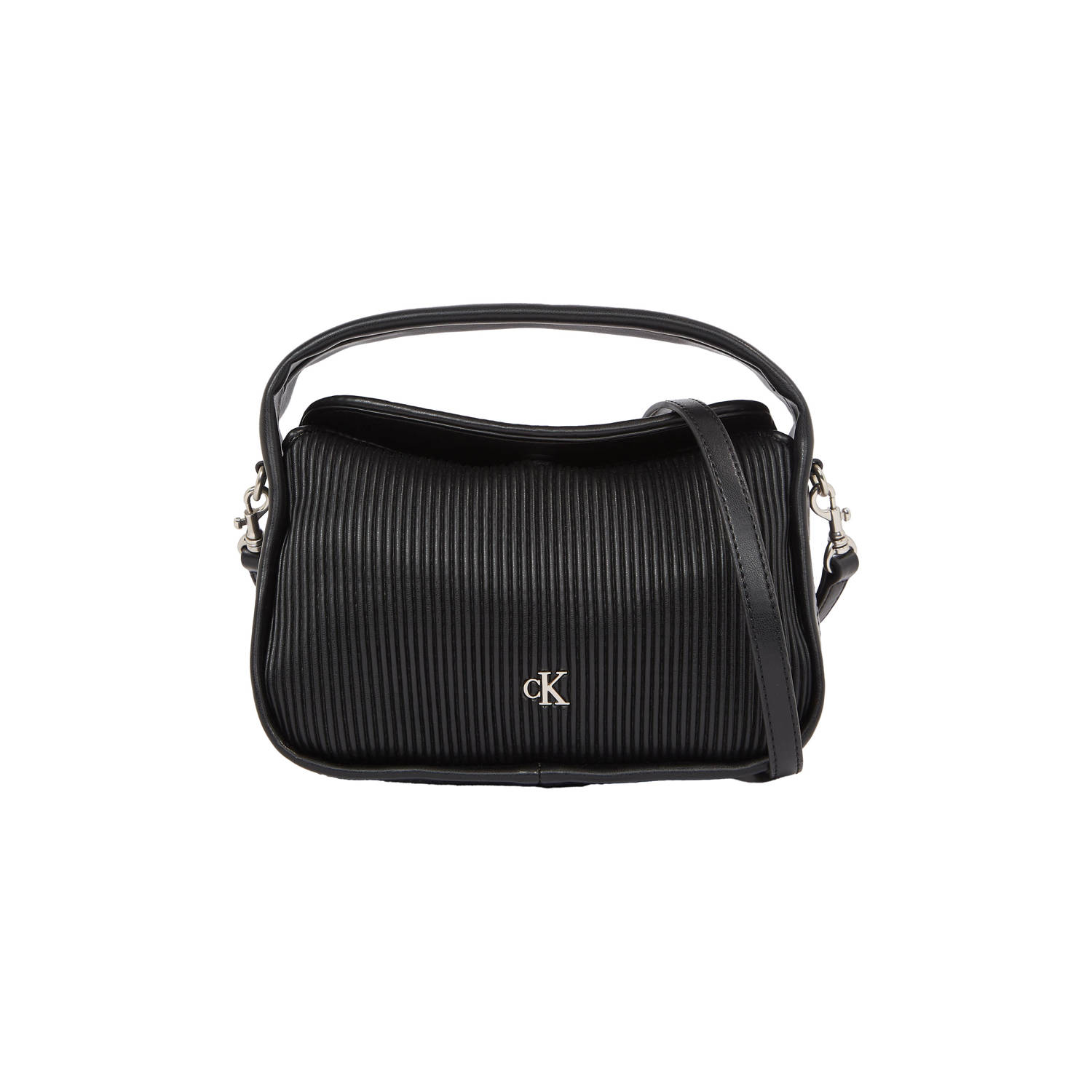 Calvin Klein Jeans Zwarte Polyethyleen Handtas Herfst Winter Collectie Black Dames