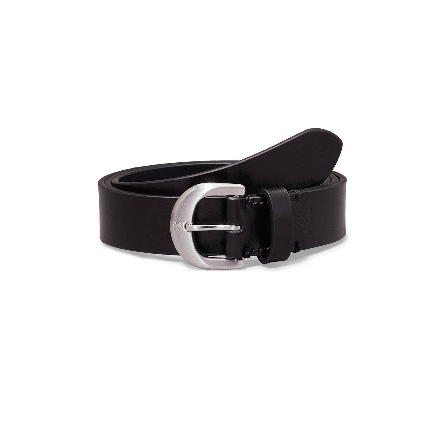 Calvin Klein Jeans Casual Pin Gesp Leren Riem Black Dames