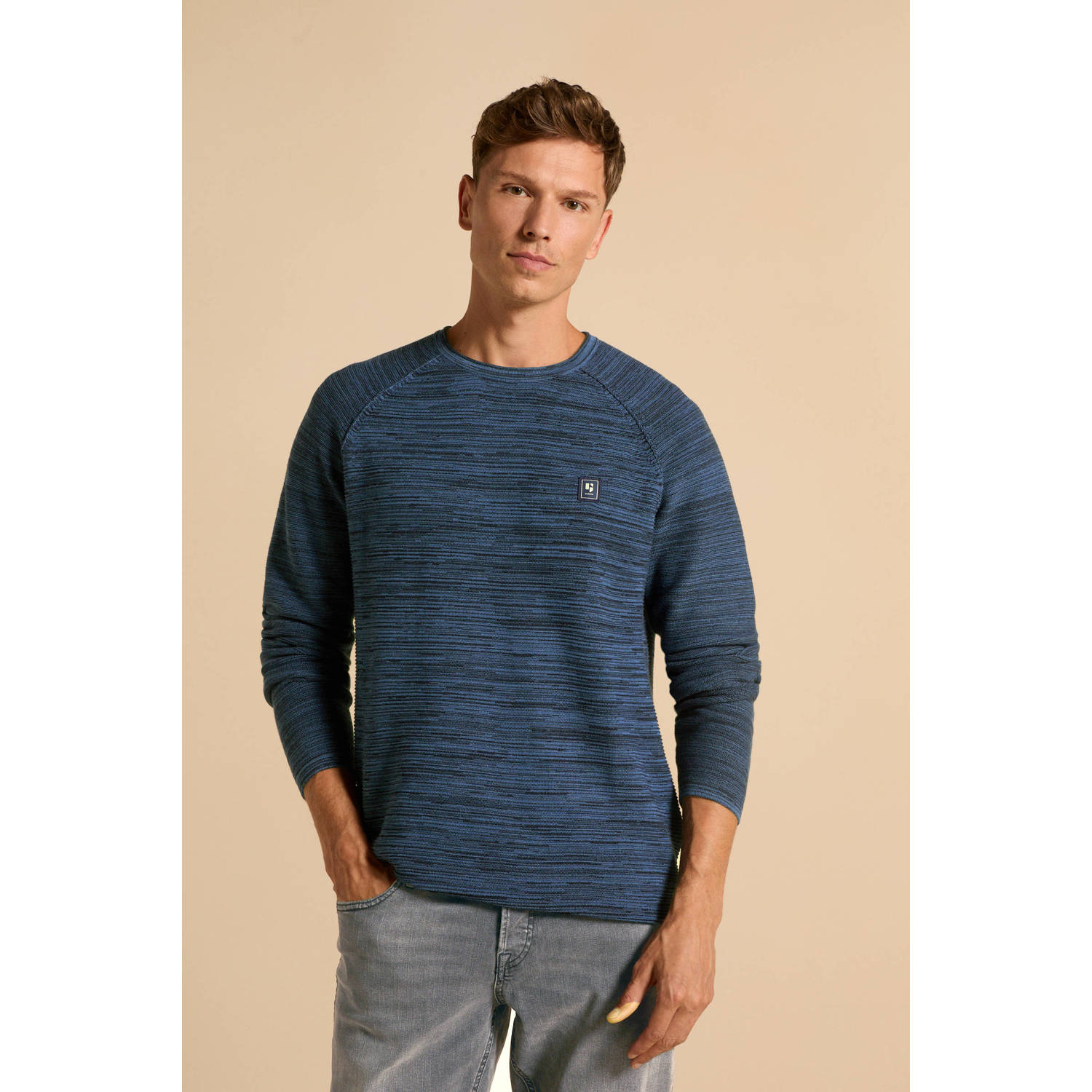 Garcia gemêleerde pullover blauw