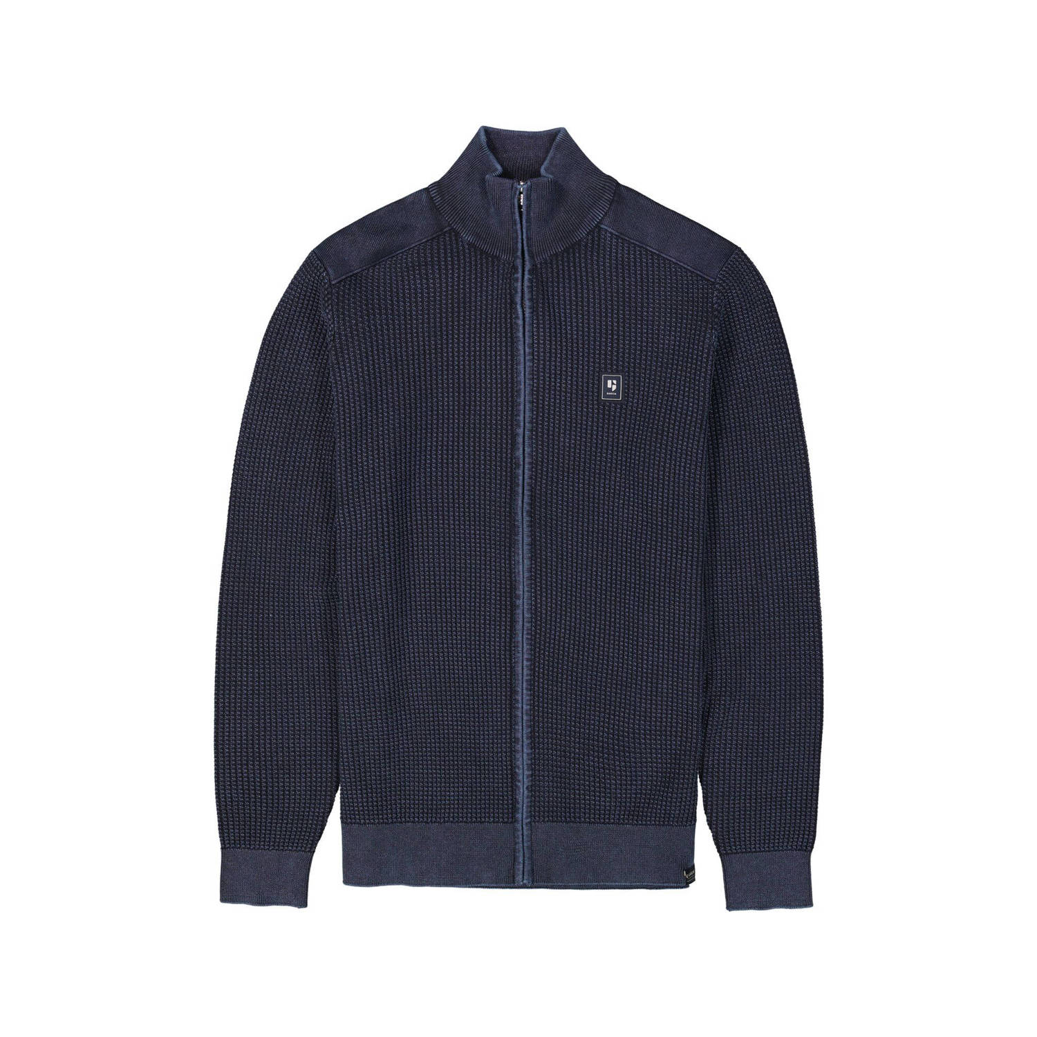 Garcia vest met ingebreid patroon dark moon