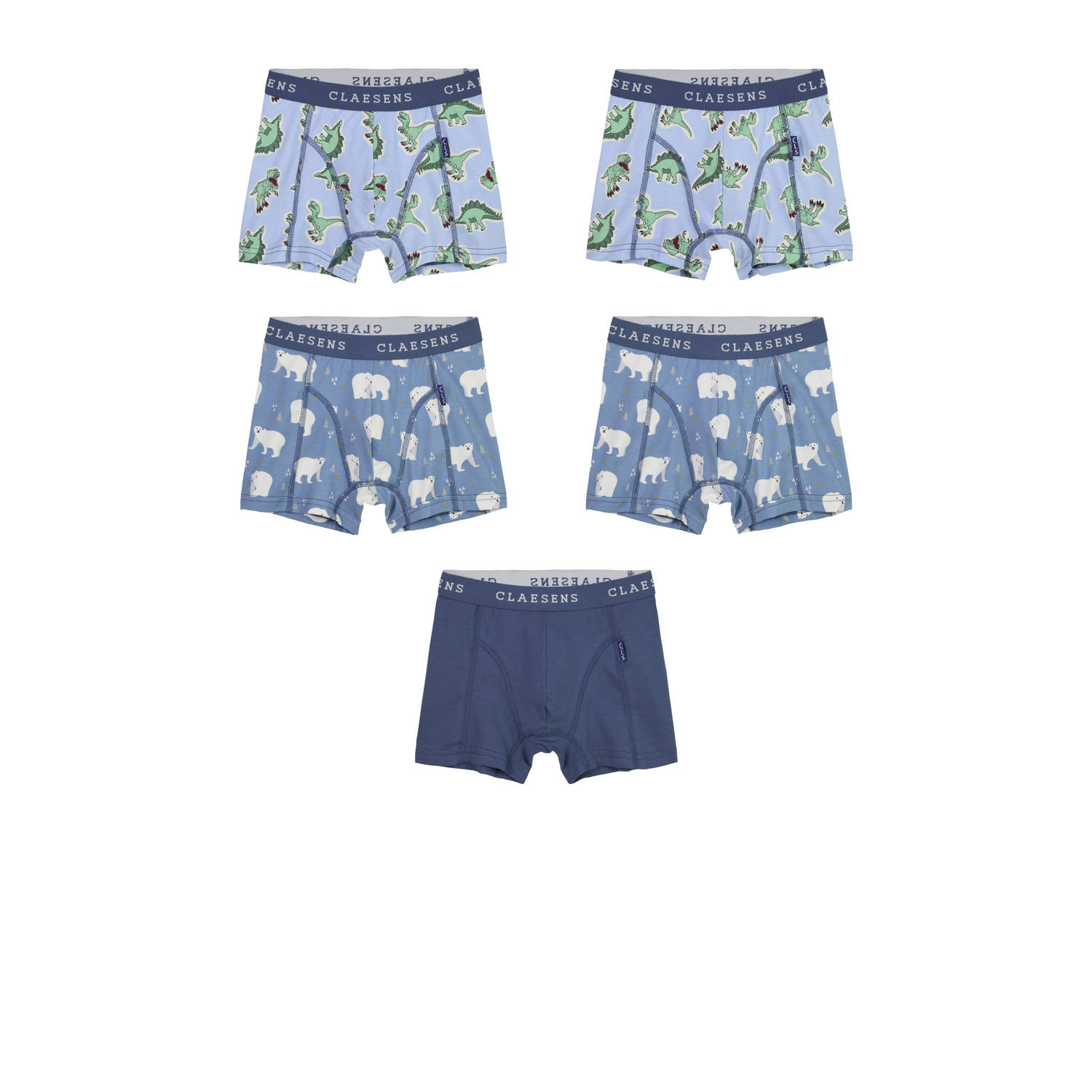 Claesen's Boxershort set van 5 met dierenprint