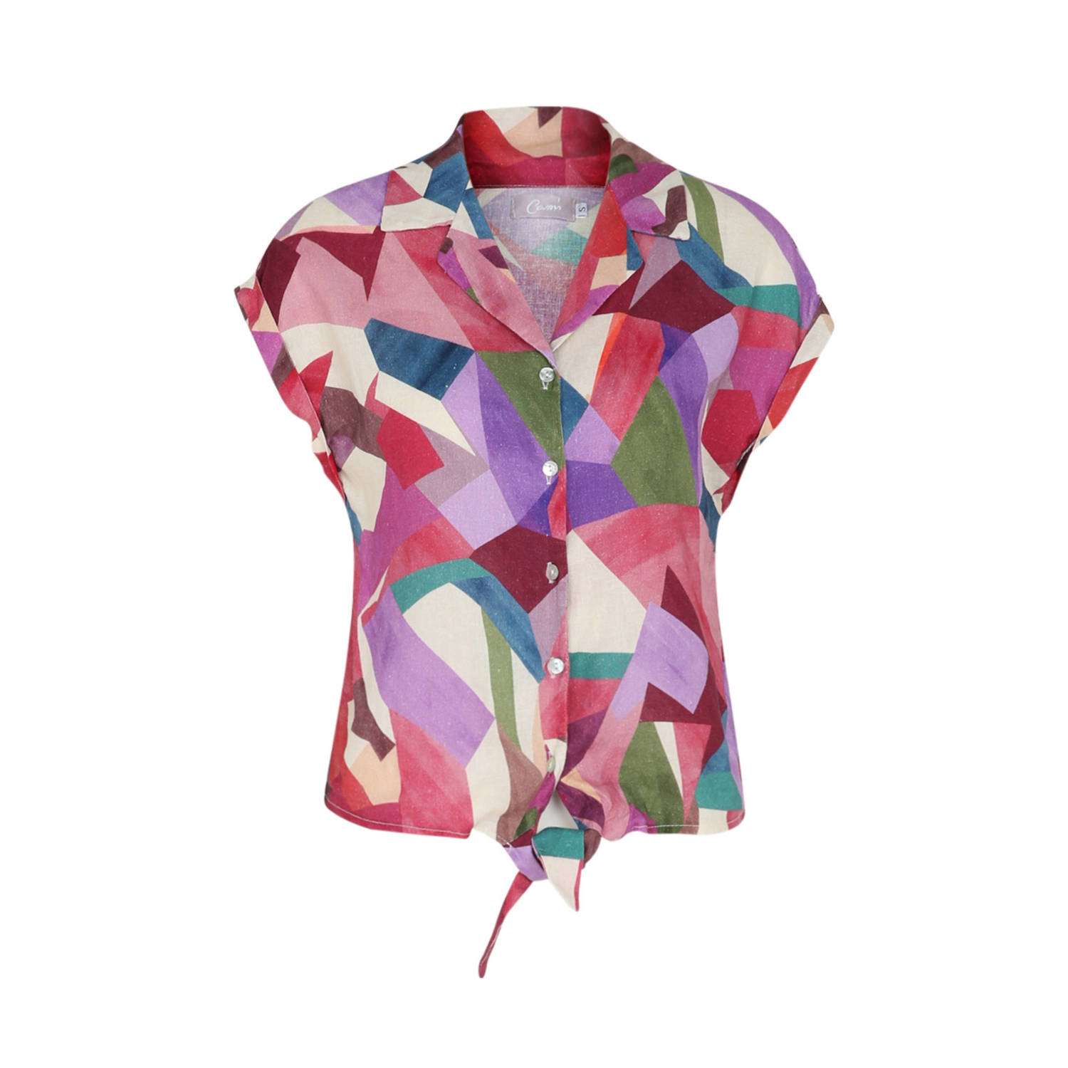 Cassis blouse met grafische print multi
