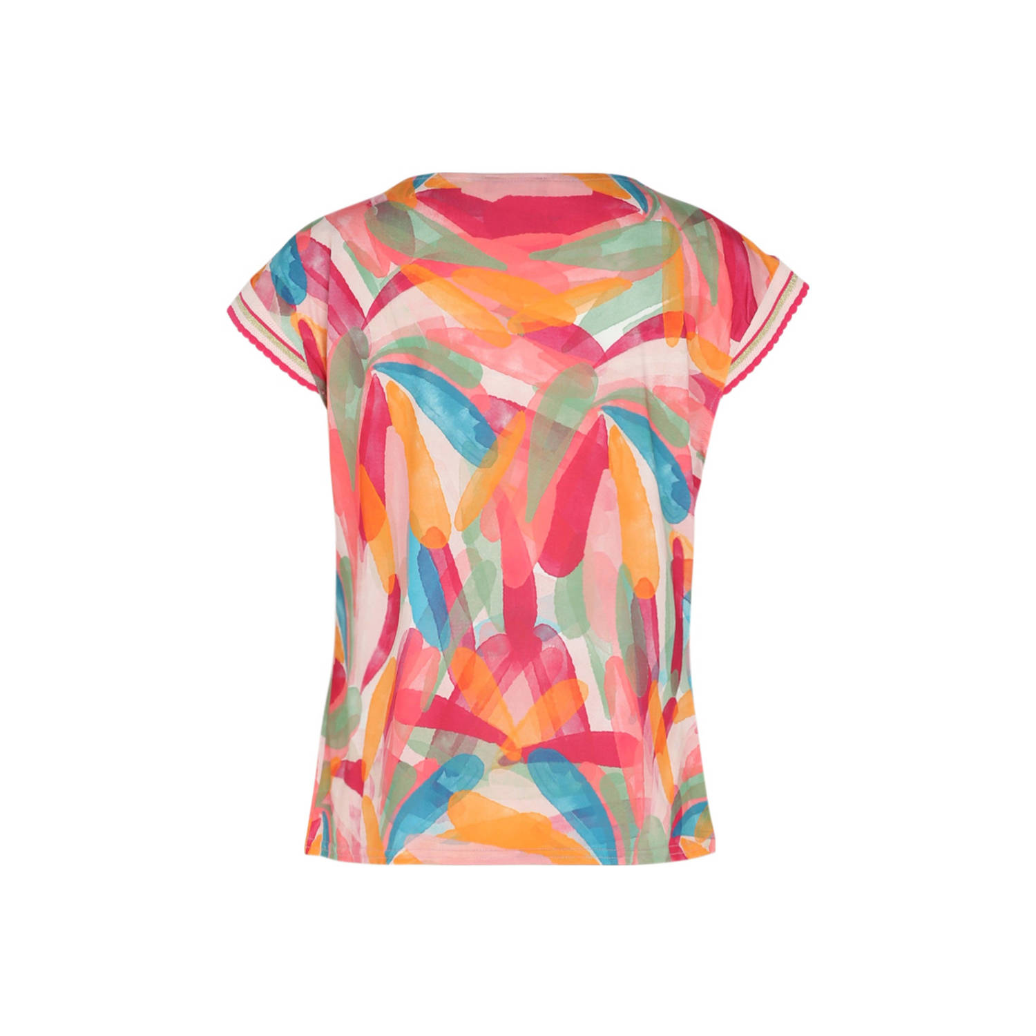 Cassis top met all over print multi