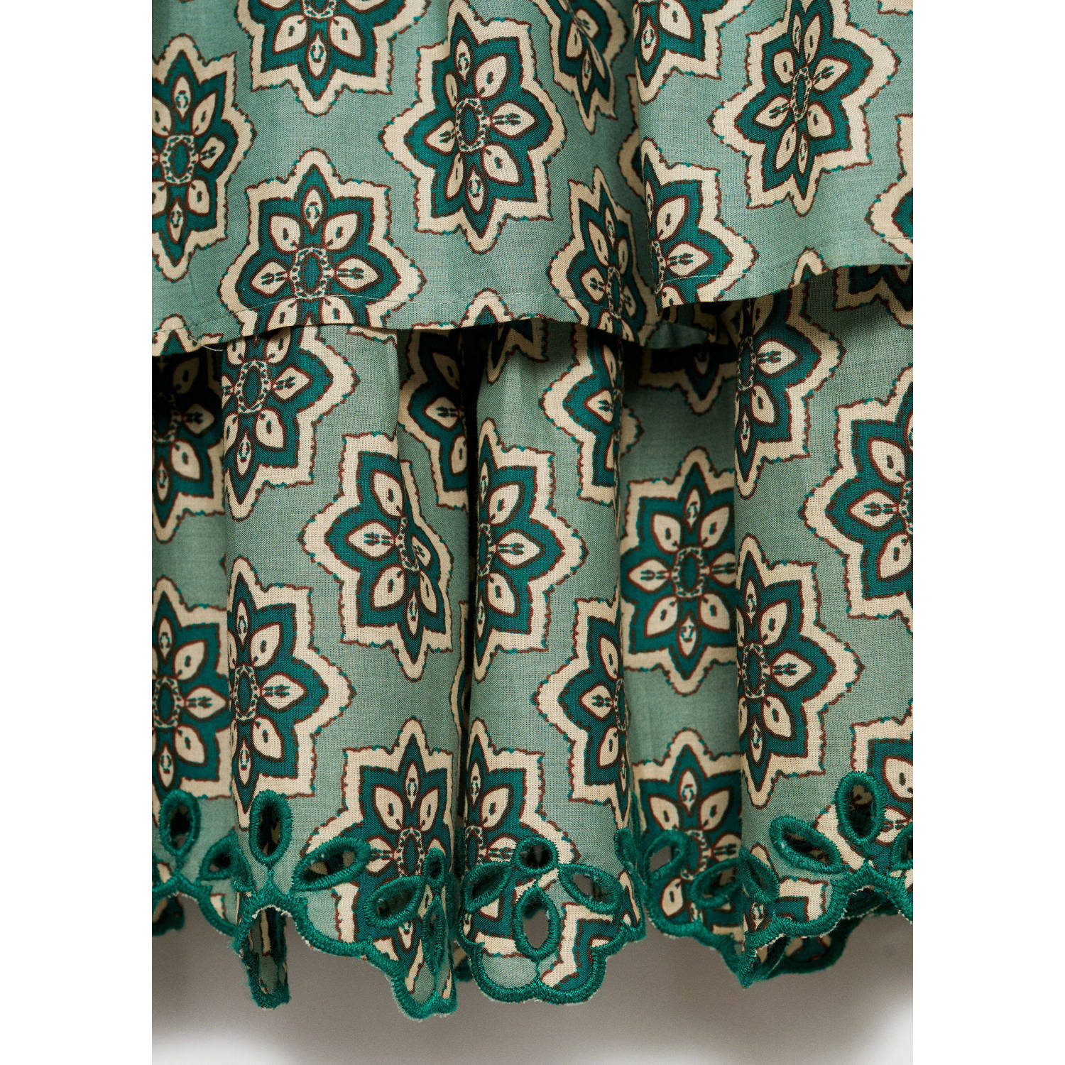 Mango Kids jurk met all over print groen