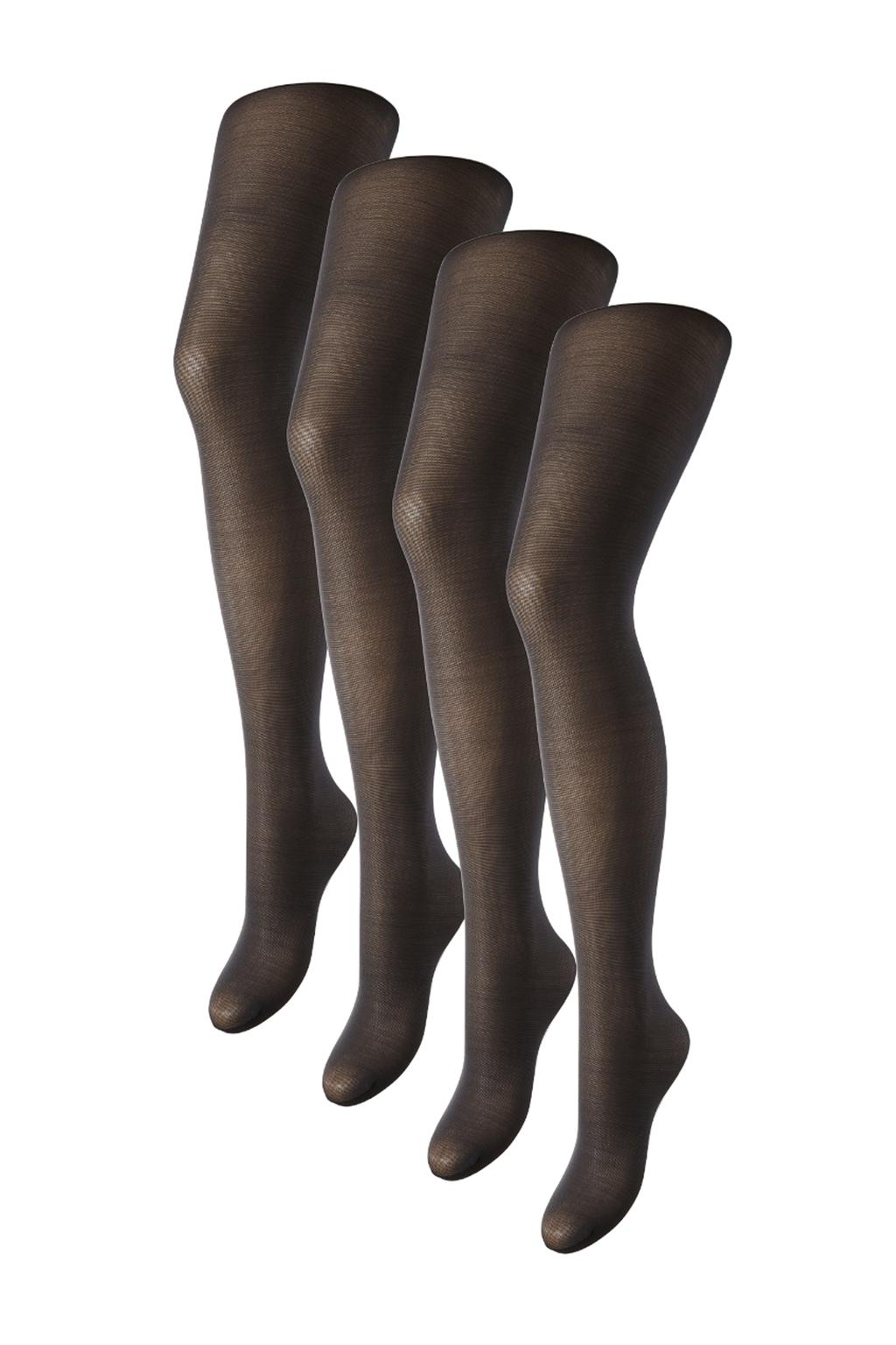 PIECES panty NIKOLINE 20 denier - zwart (set van 4)