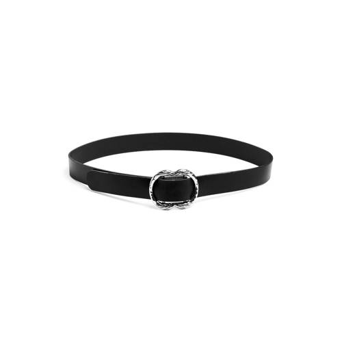 PIECES leren riem PCMIKKA zwart afbeelding