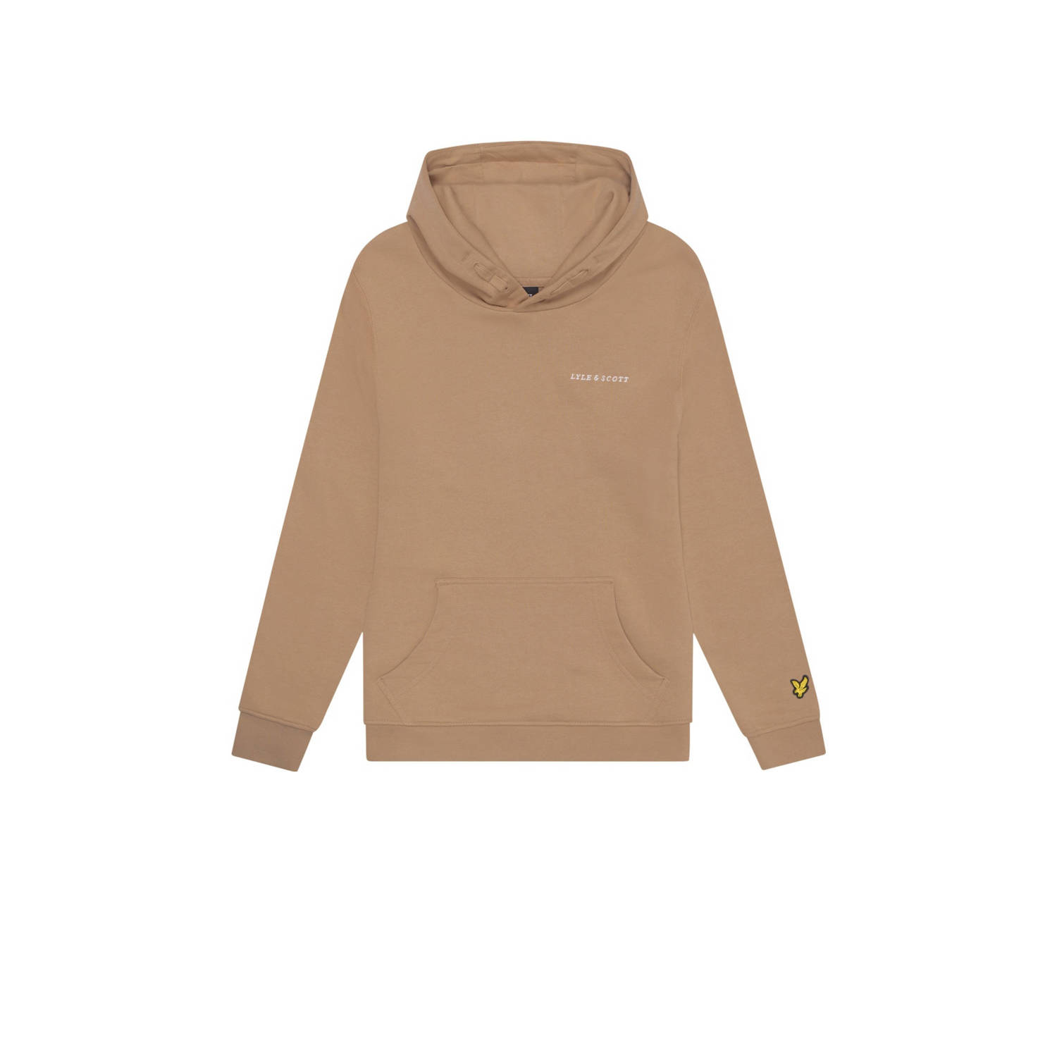 Lyle & Scott hoodie MLB2020V Sweater Beige Jongens Katoen Capuchon Effen 140 146