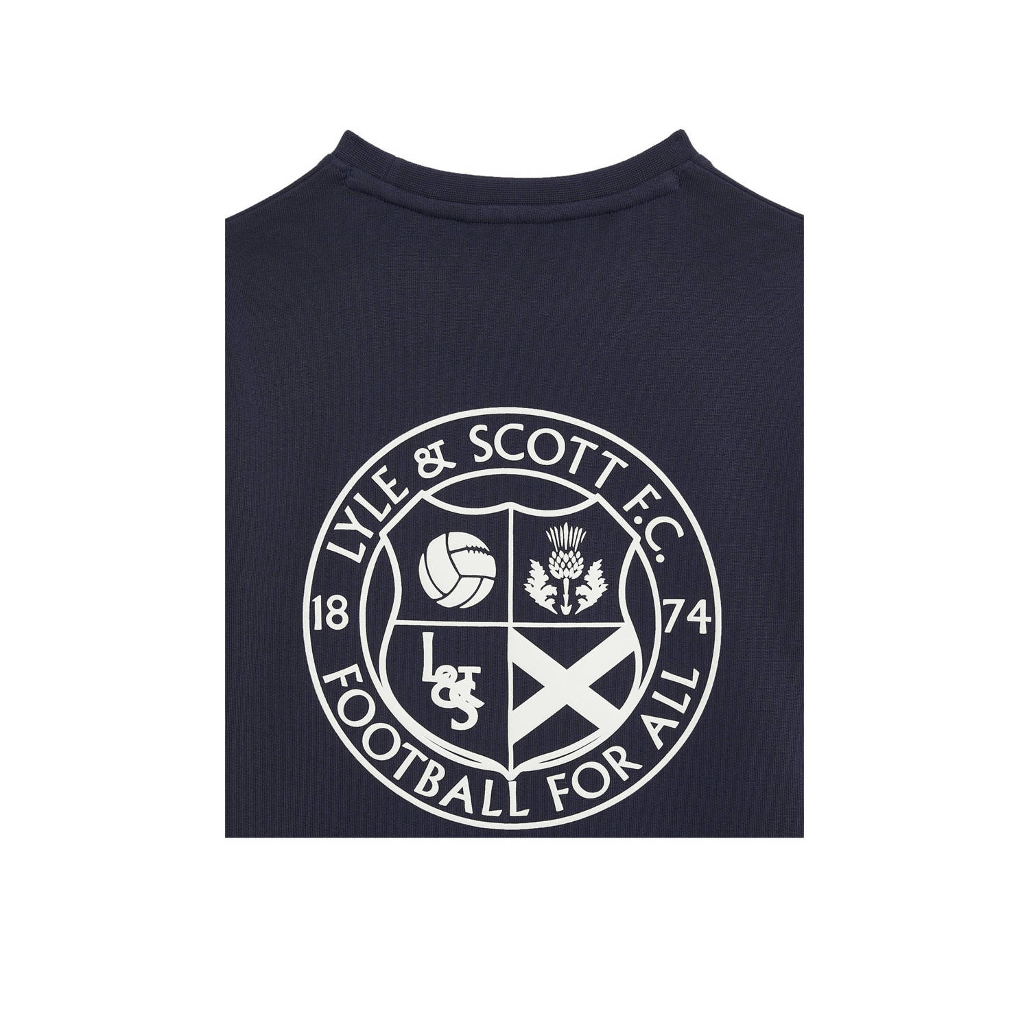Lyle & Scott sweater met printopdruk donkerblauw