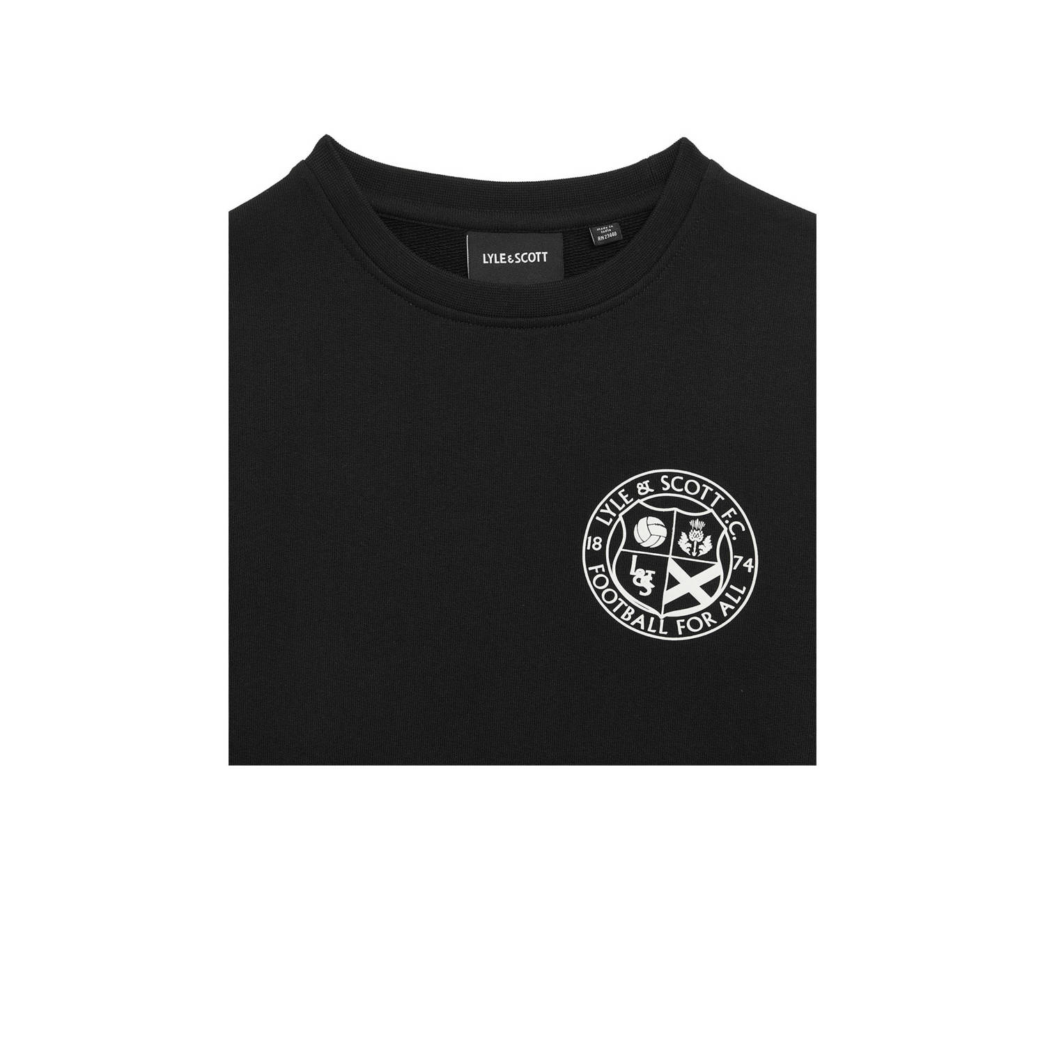 Lyle & Scott sweater met printopdruk zwart