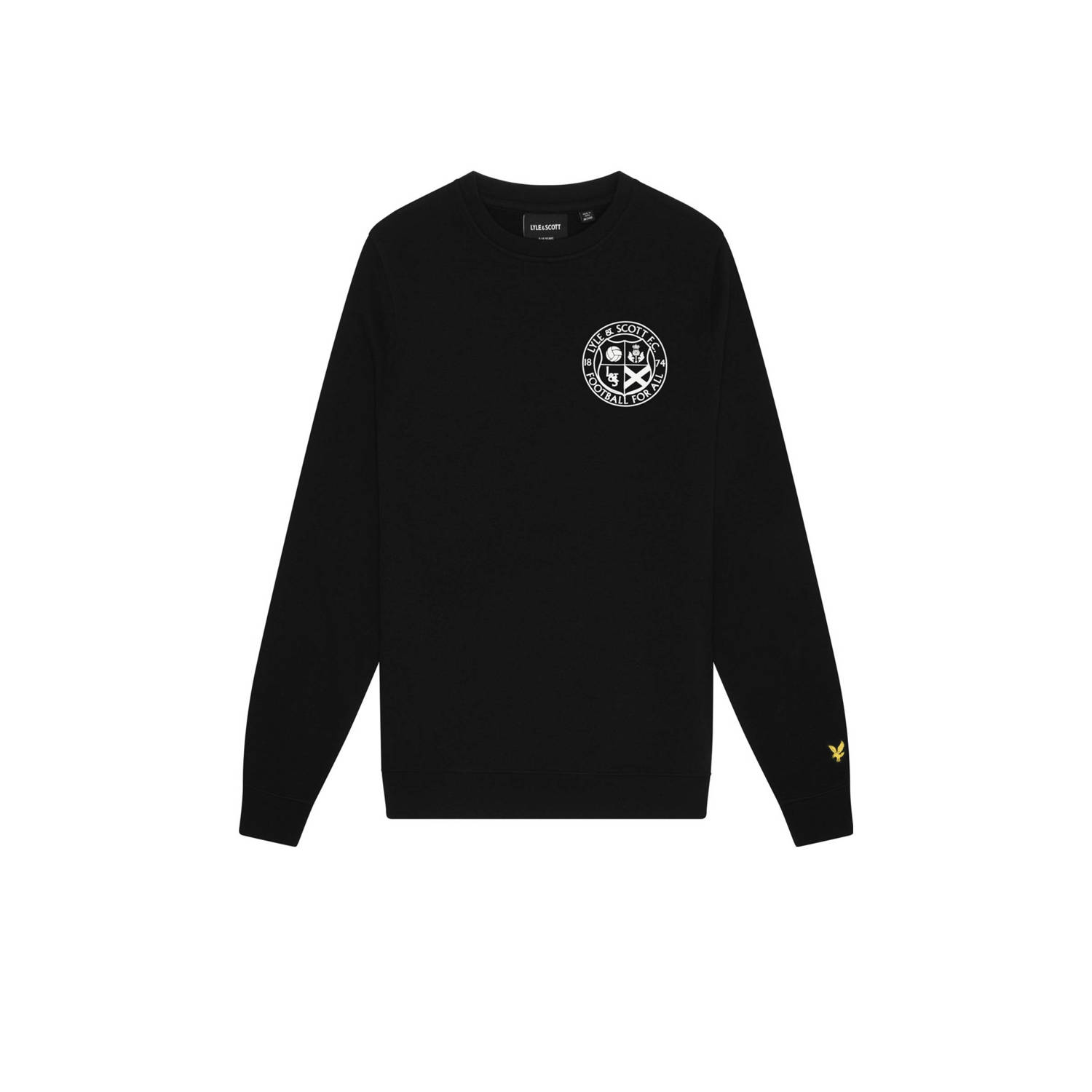 Lyle & Scott sweater met printopdruk zwart Printopdruk 134 140