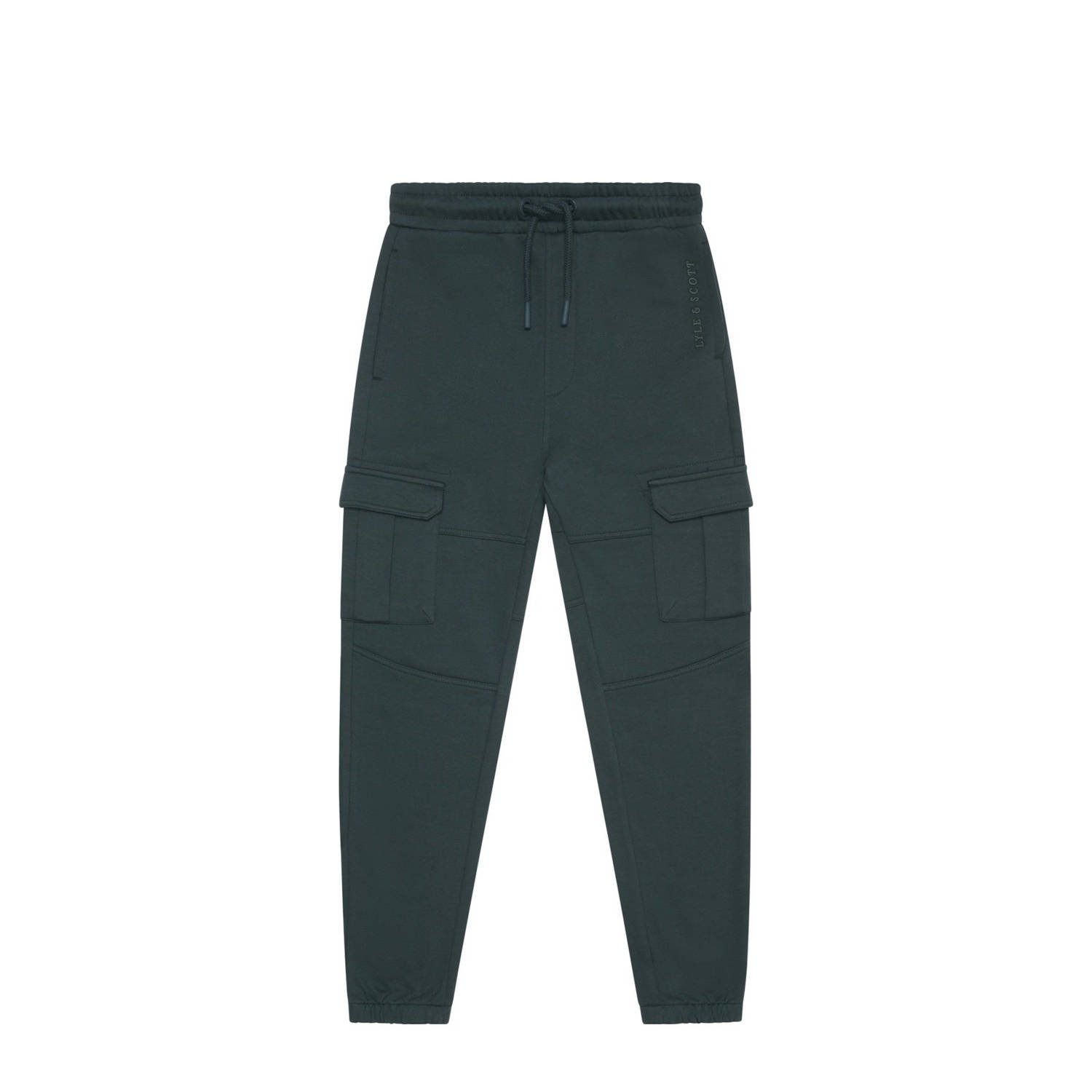 Lyle & Scott joggingbroek donkergroen Jongens Katoen Effen 164 170