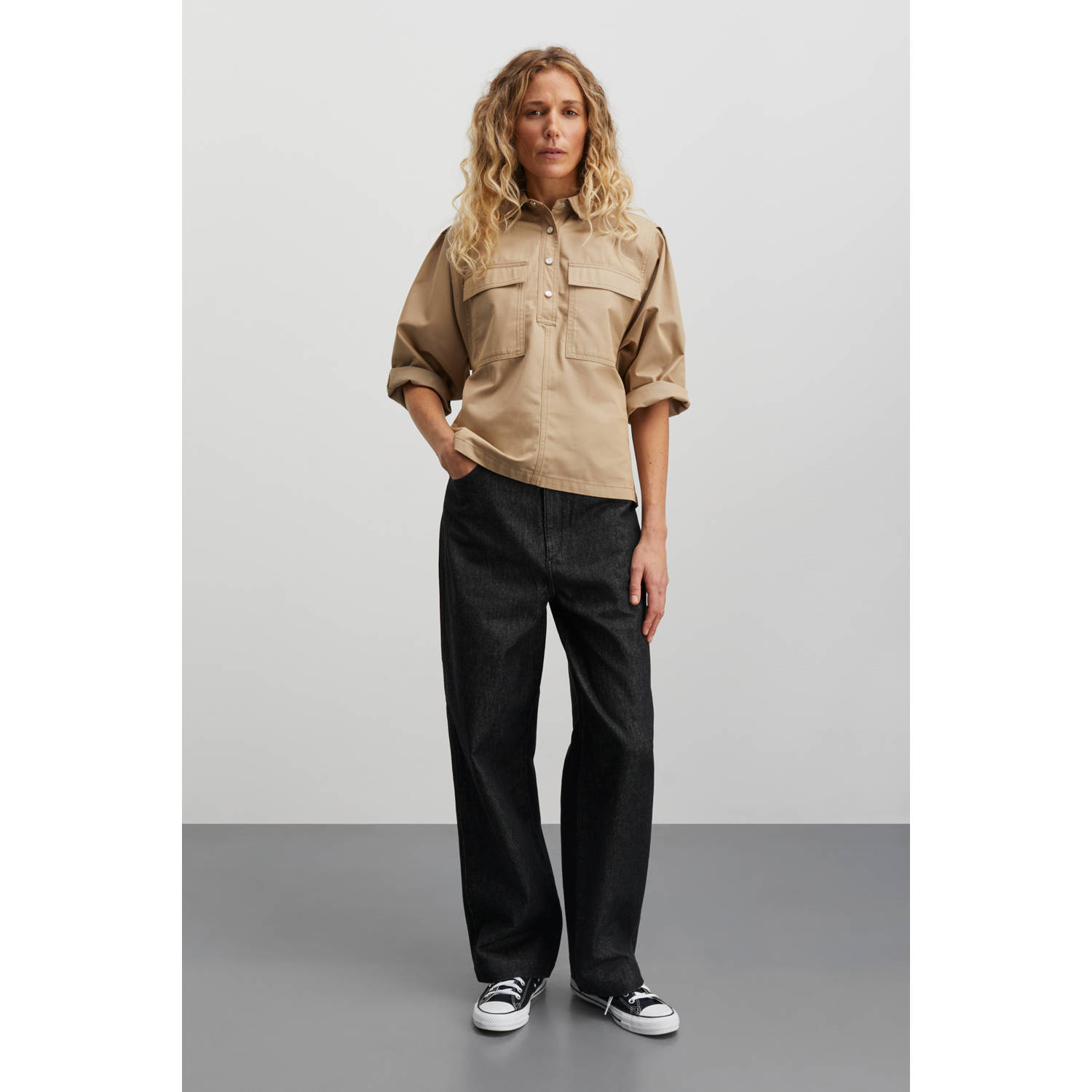 MADS NØRGAARD COPENHAGEN blouse Alto Twill Hera Shirt bruin