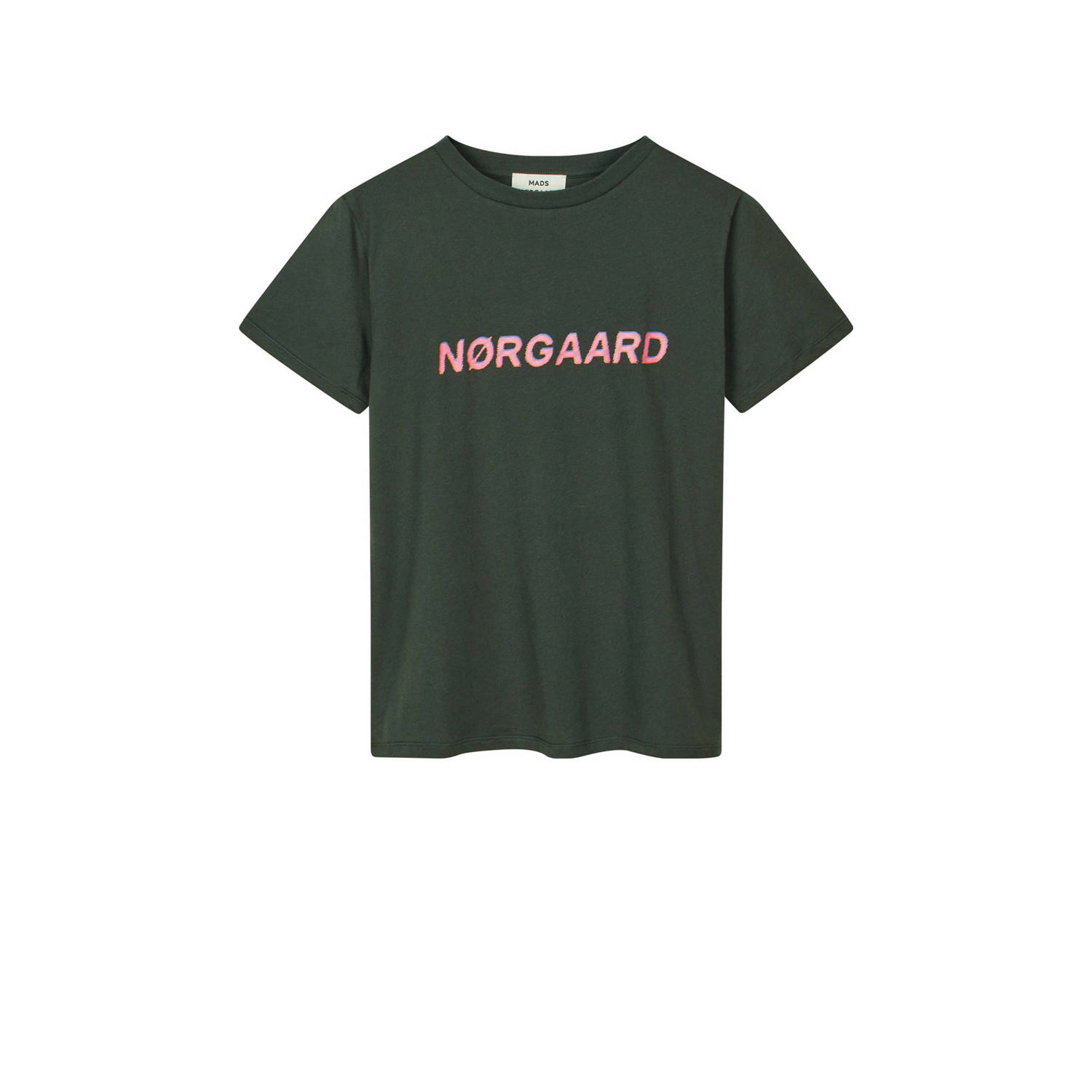 Mads Nørgaard Cool Logo Print Trenda T-Shirt Unexplored Green Dames
