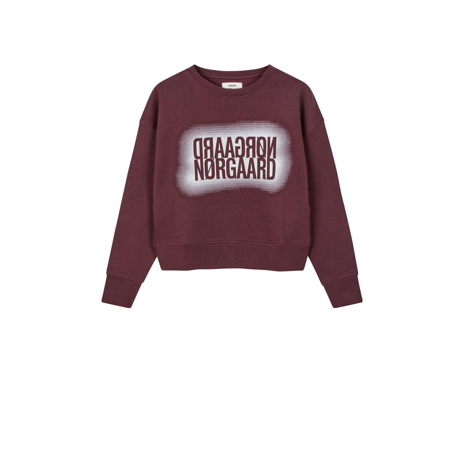 Mads Nørgaard Zachte en stijlvolle sweatshirt met geribbelde randen Brown Dames